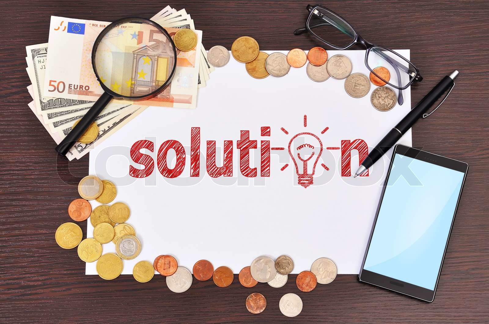 Lösung Symbol | Stock Bild | Colourbox