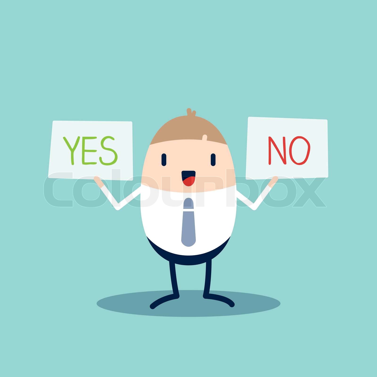 yes-or-no-sign-business-man-cartoon-character-stock-vector-colourbox