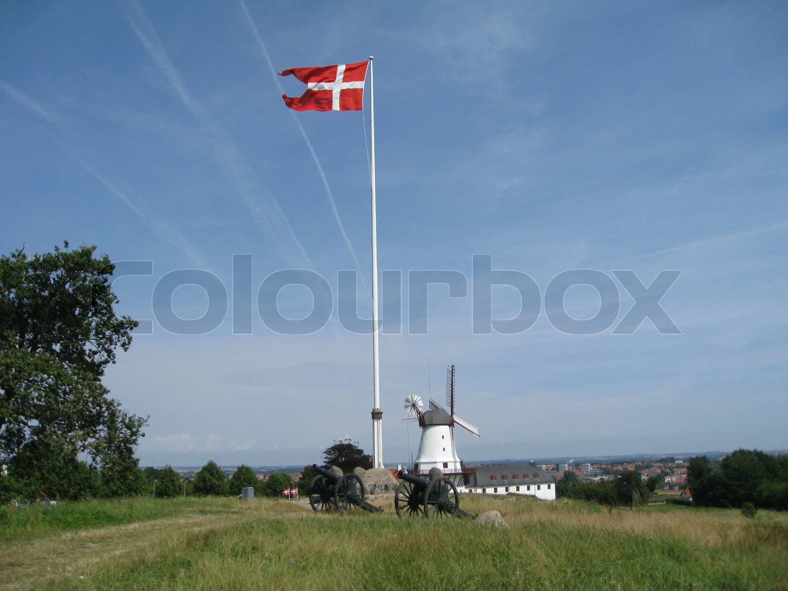 Dybbøl mølle Stock Bild Colourbox