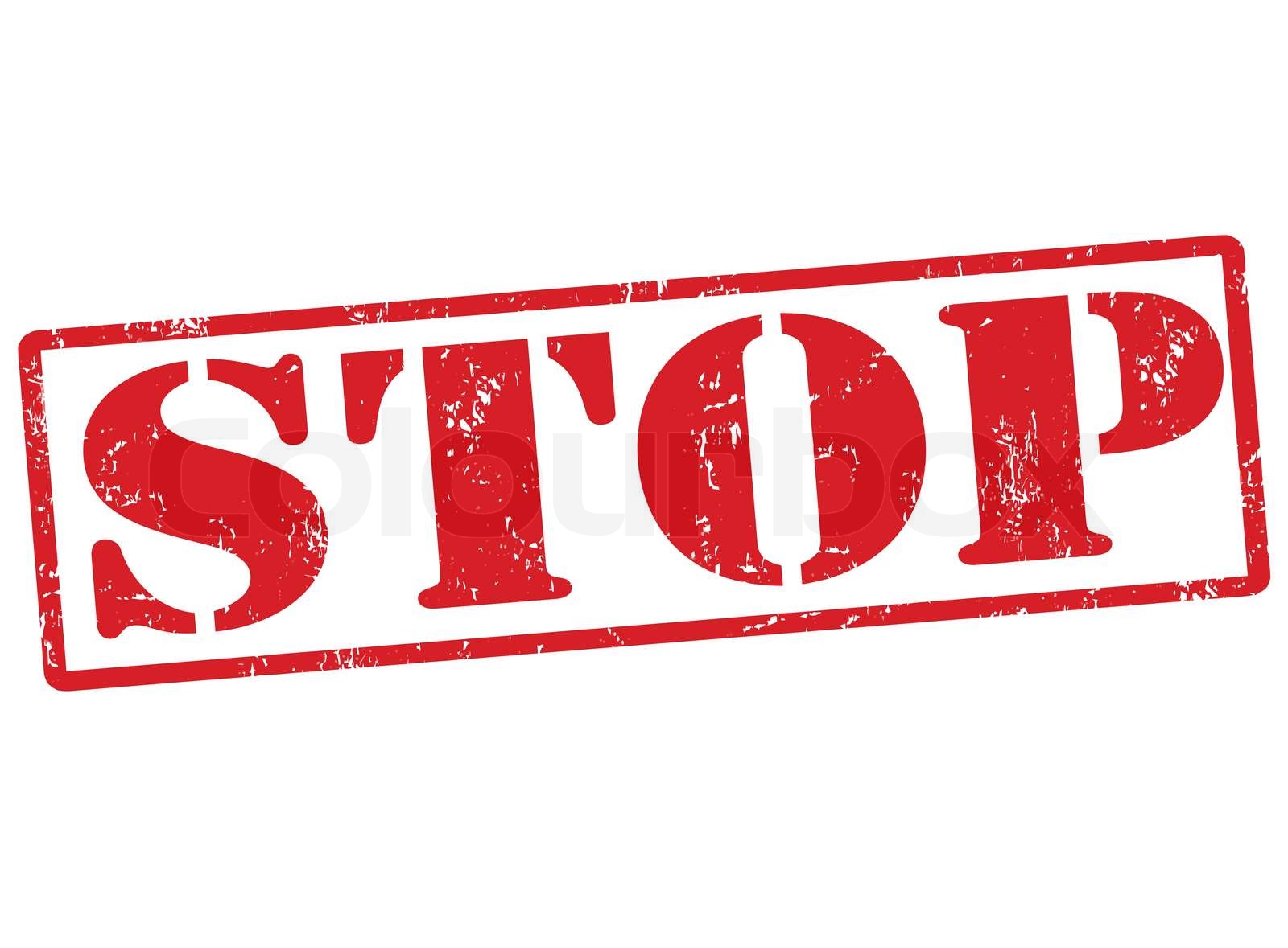 Stop stamp Stock vector Colourbox