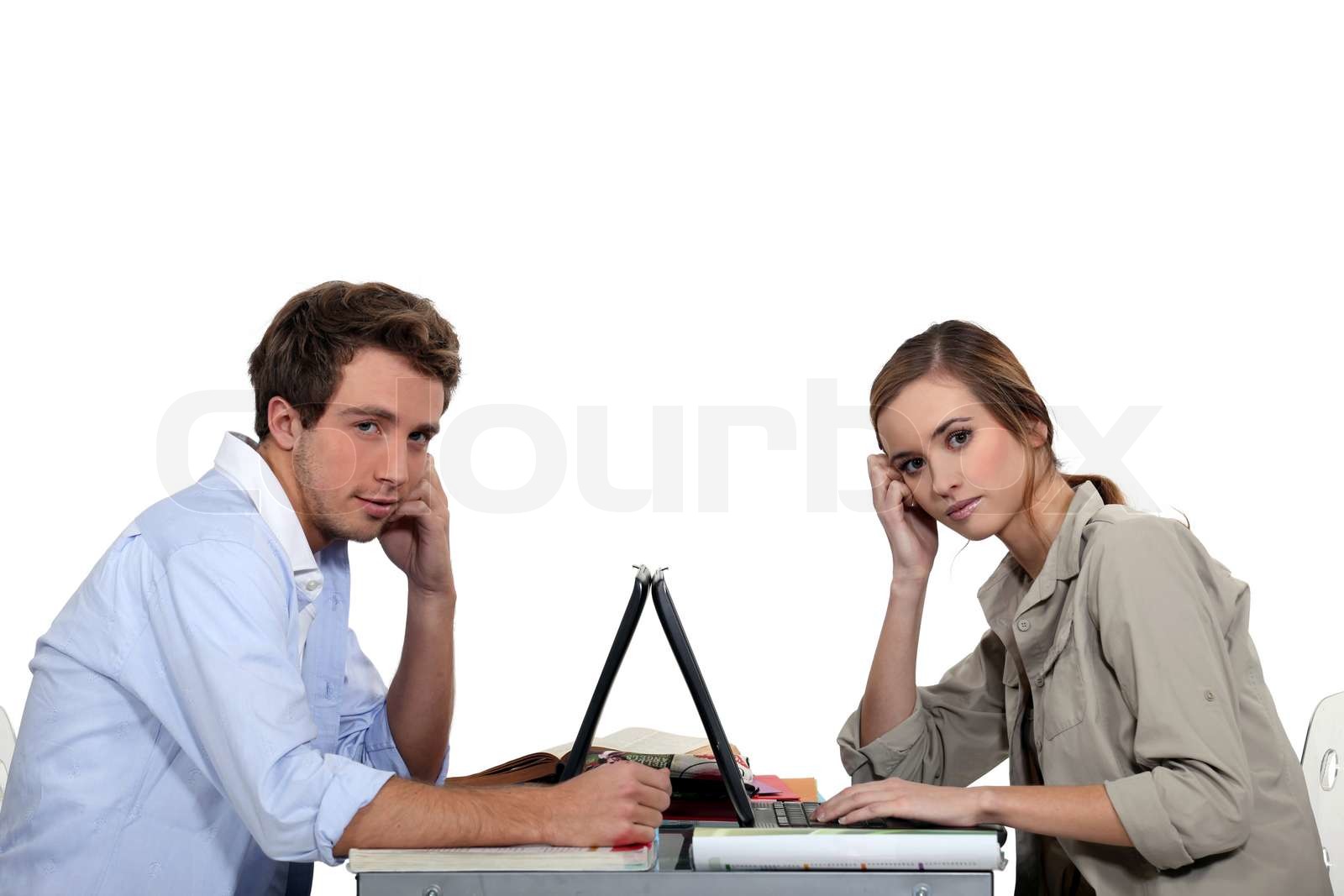 boy-and-girl-face-eachother-stock-image-colourbox