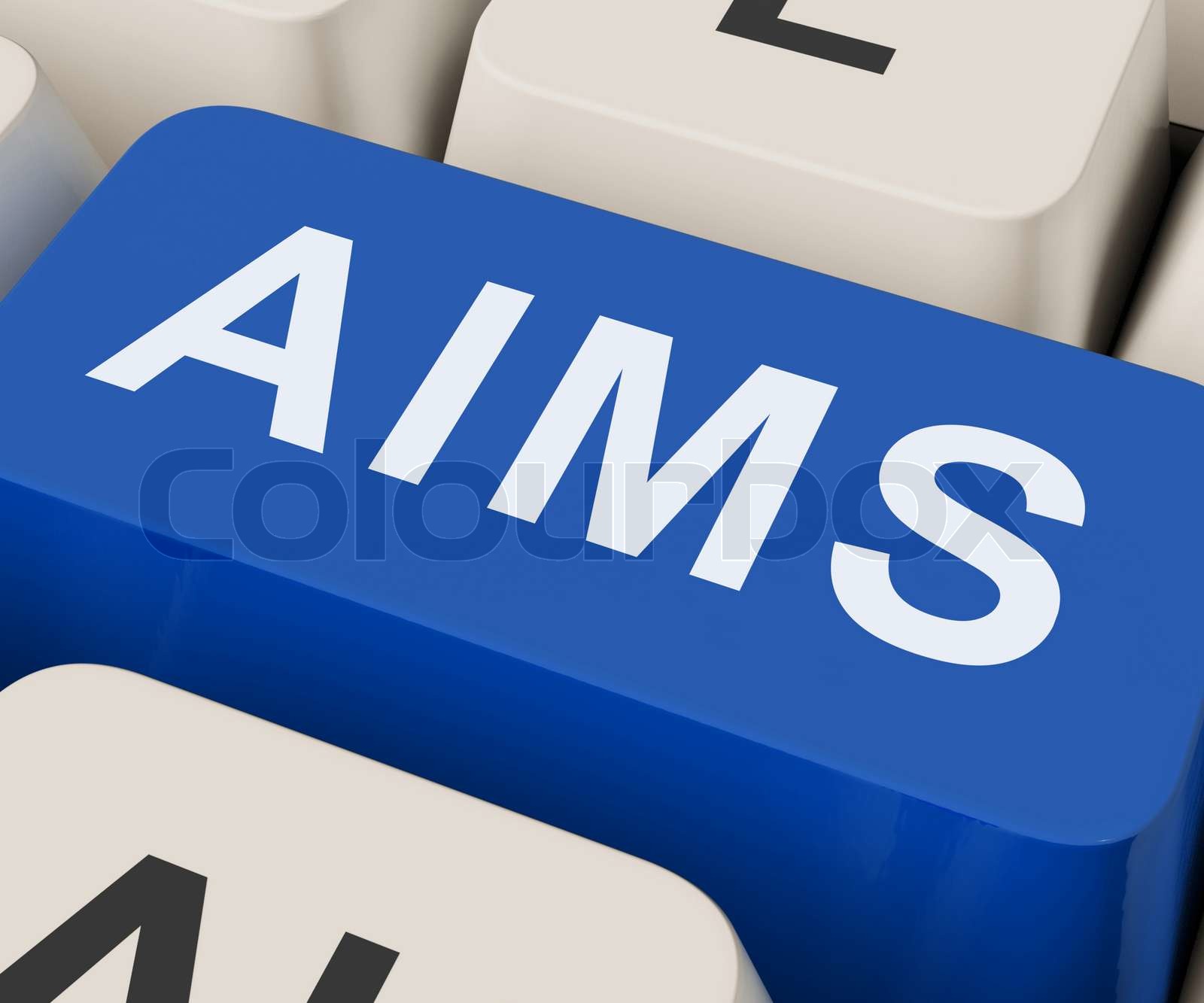 Aims Key Shows Goals Purpose And Aspirations | Stock image | Colourbox