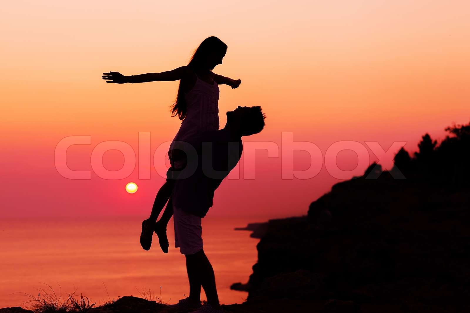silhouette couple in love | Stock image | Colourbox