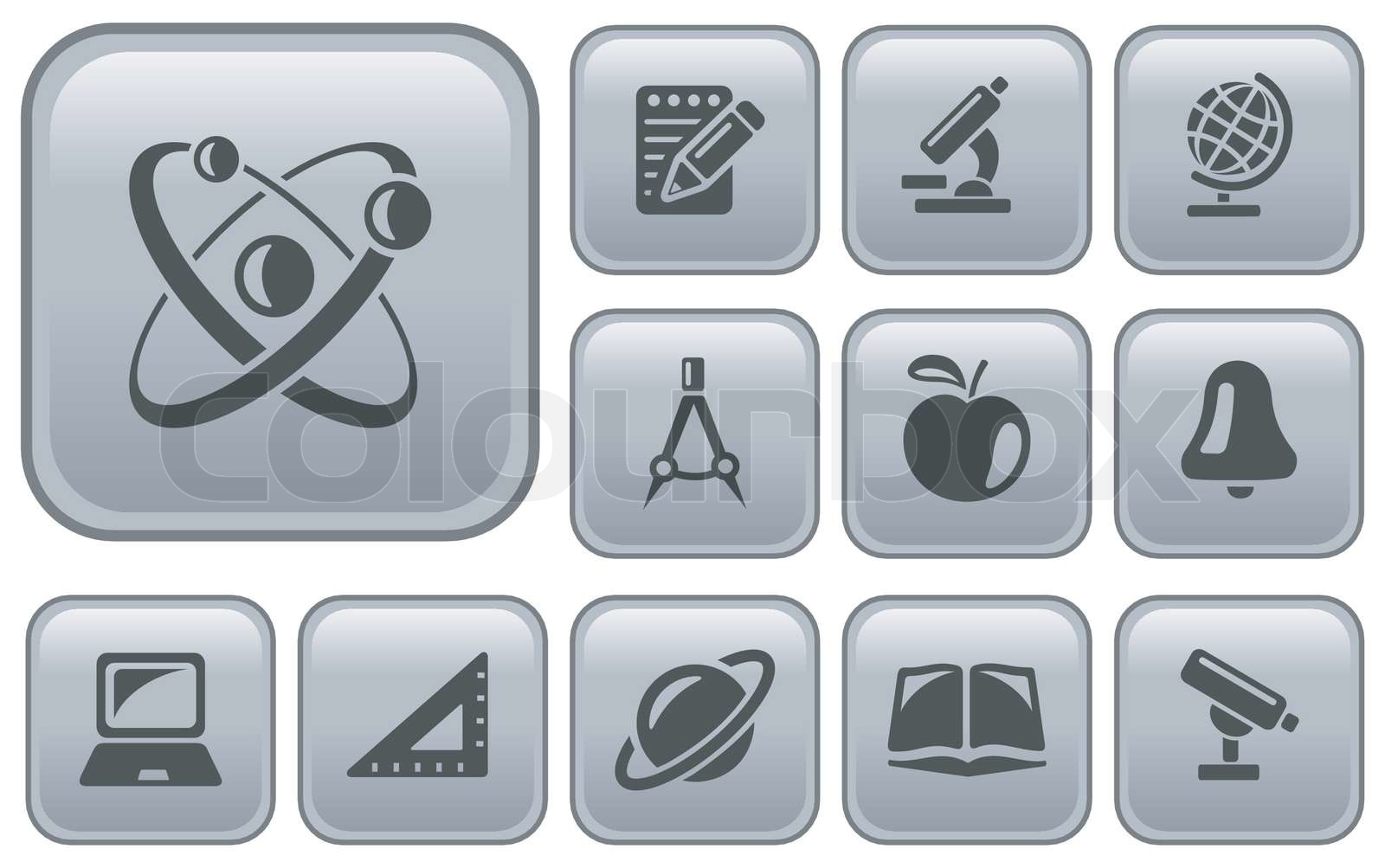 Education Buttons Stock Vector Colourbox