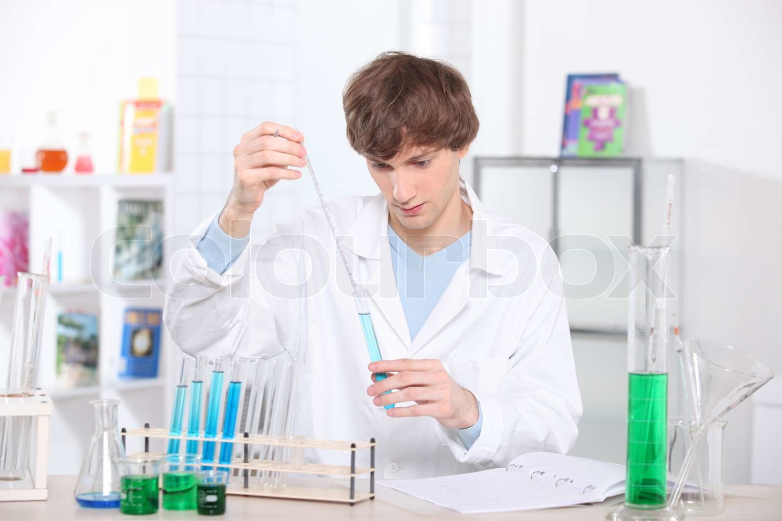 Boy in laboratory | Stock image | Colourbox