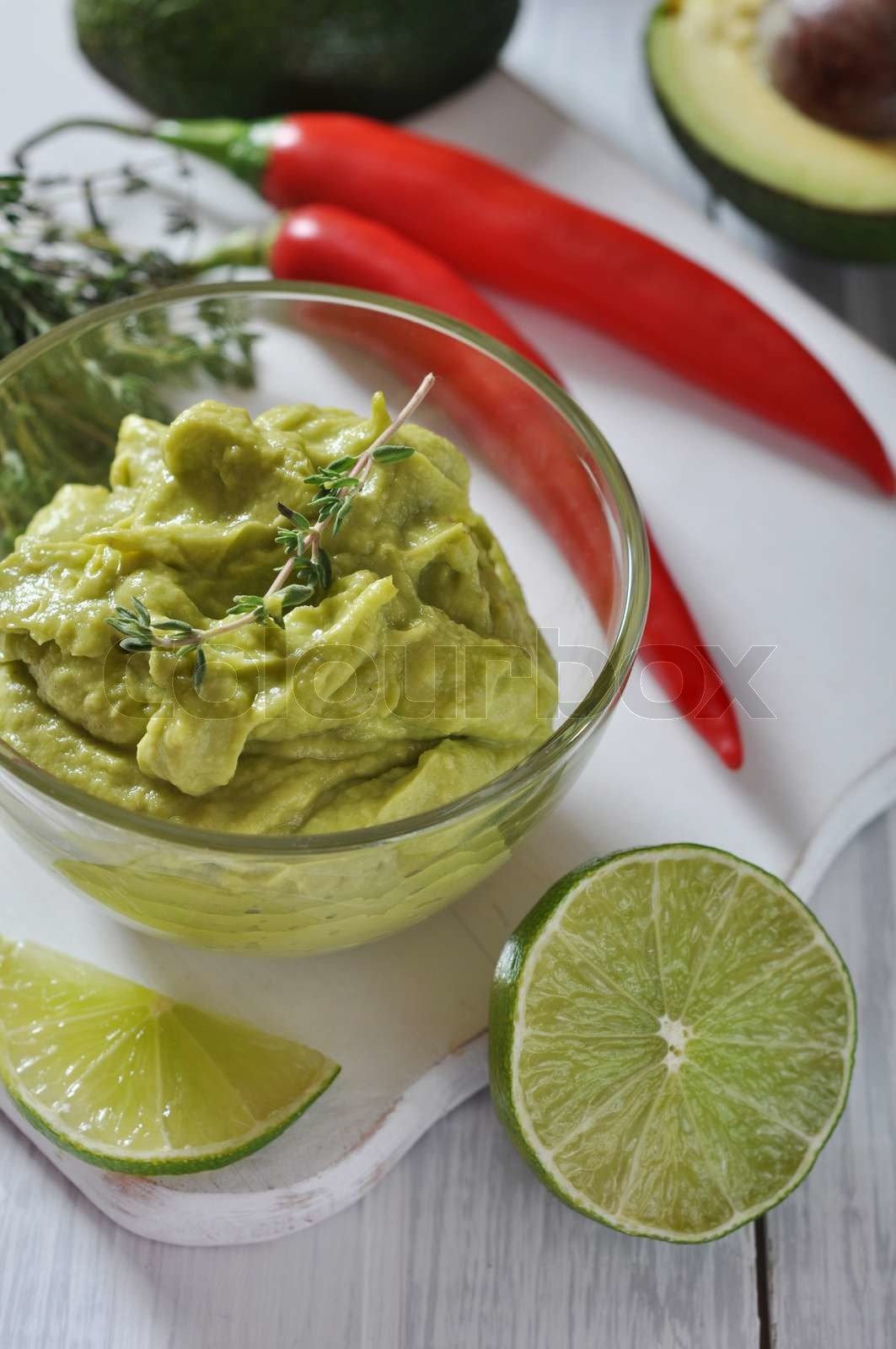 Sauce Guacamole Stock Bild Colourbox
