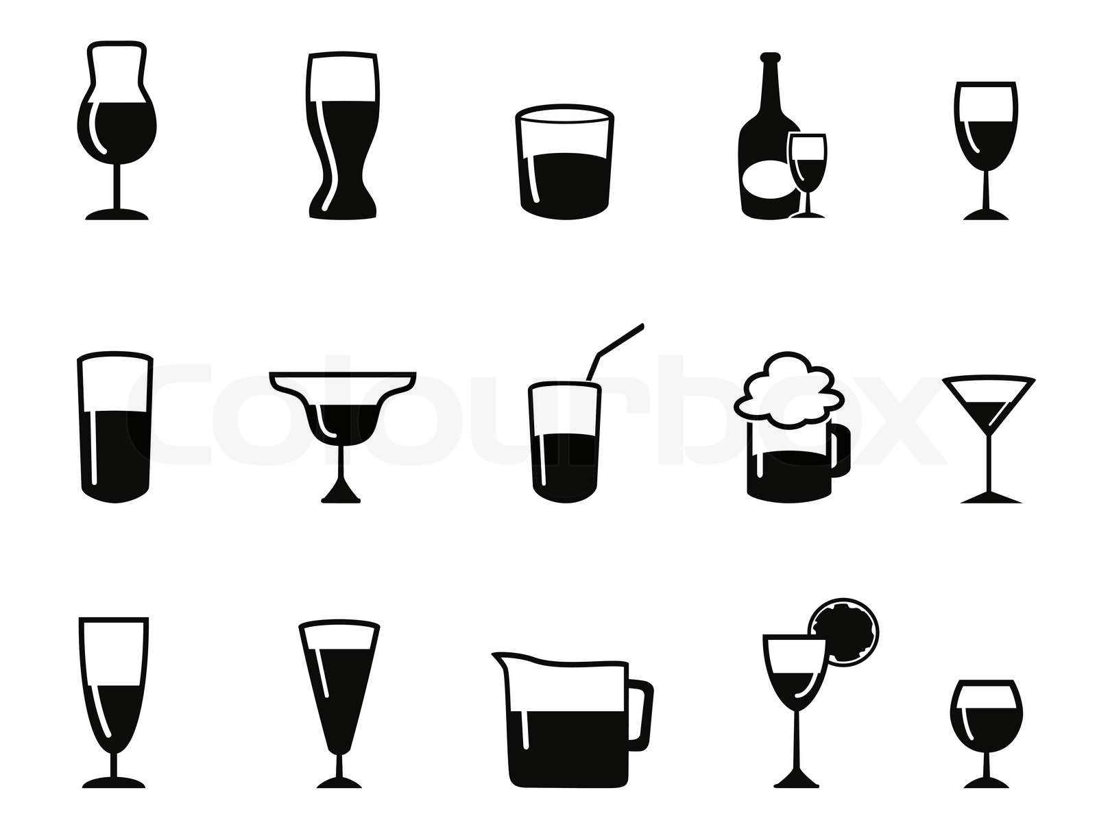 Alkohol -Icons | Stock-Vektor | Colourbox