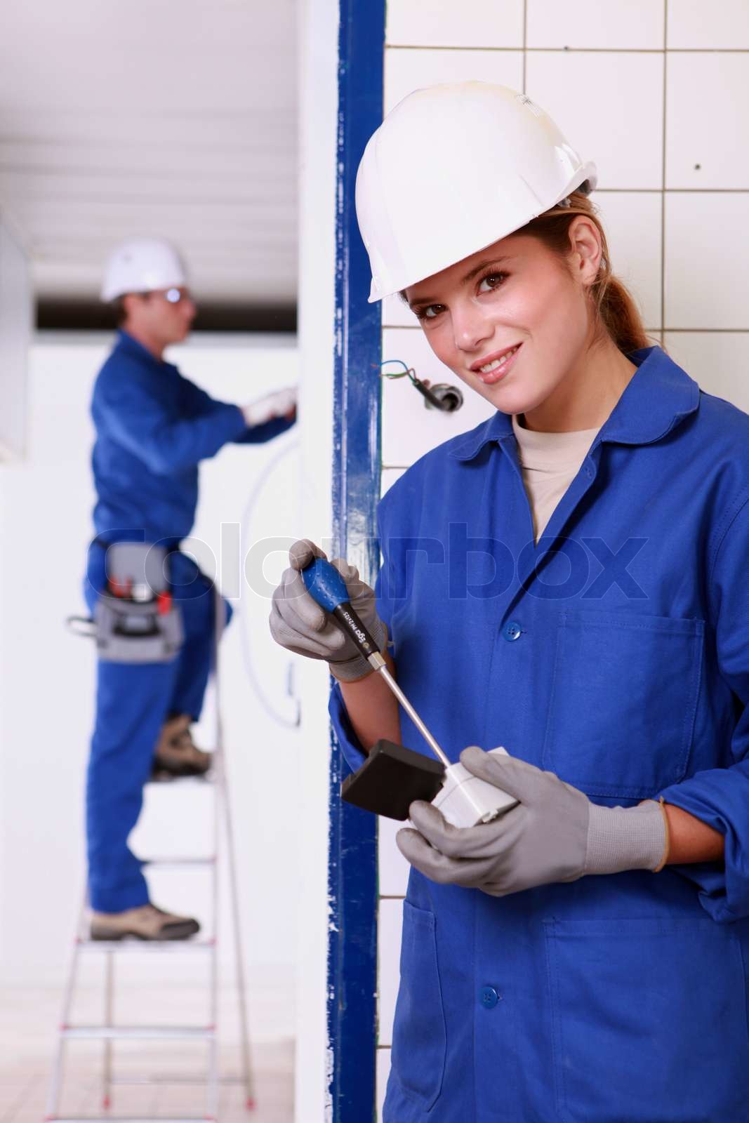 Electricians Stock image Colourbox