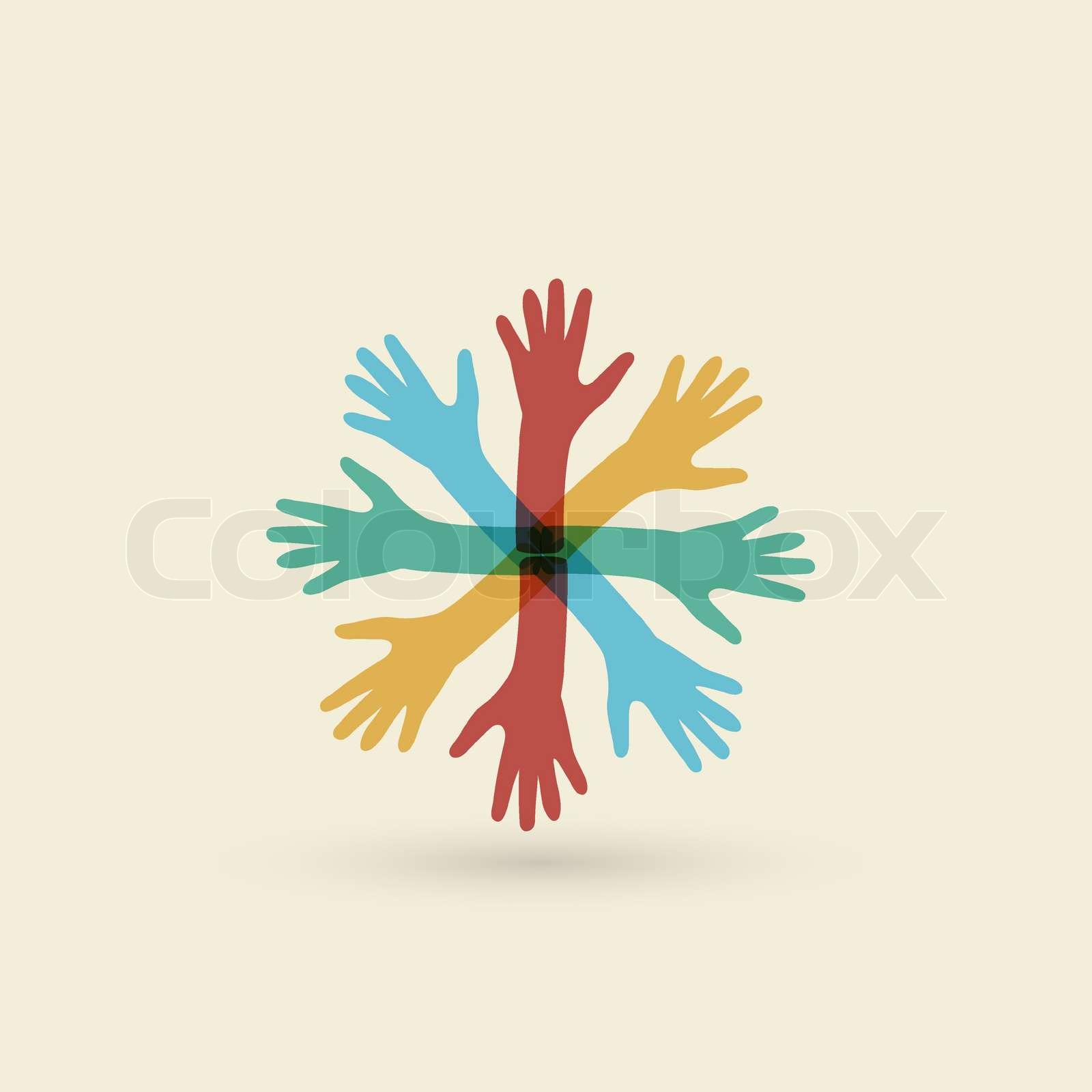 Hands Connecting Stock Vector Colourbox