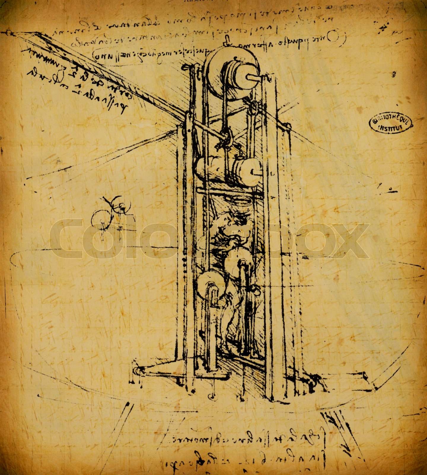 Old Engineering Drawing | Stock image | Colourbox