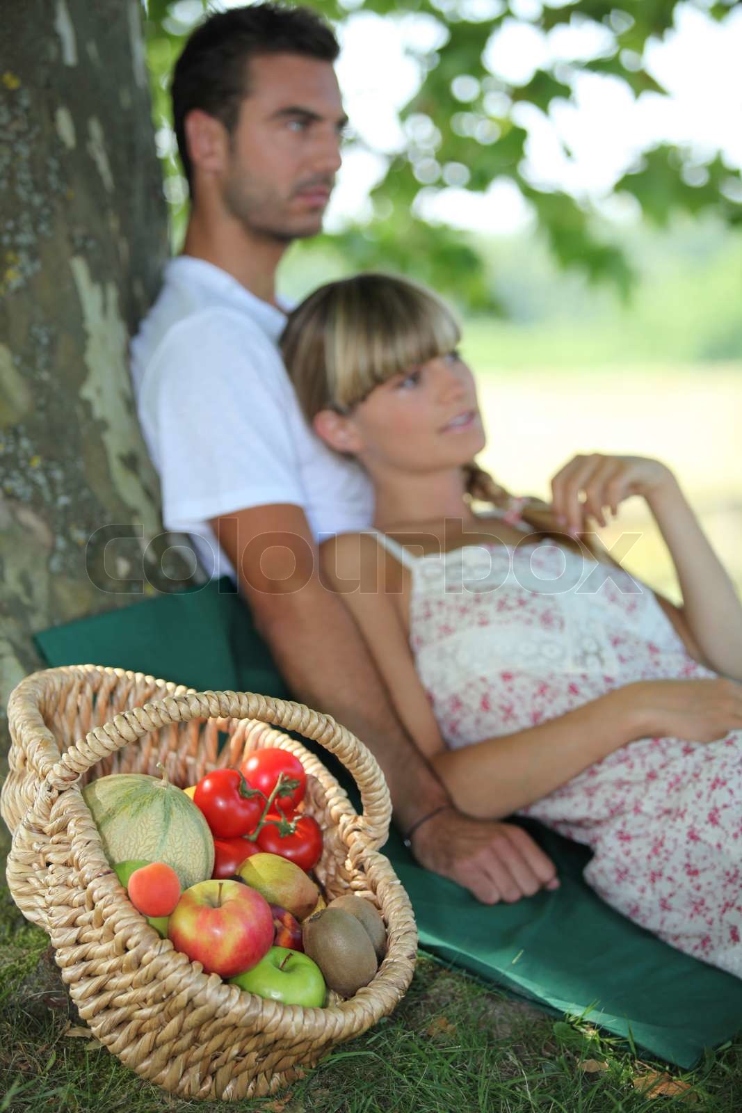 Couple In Rural Setting Stock Image Colourbox