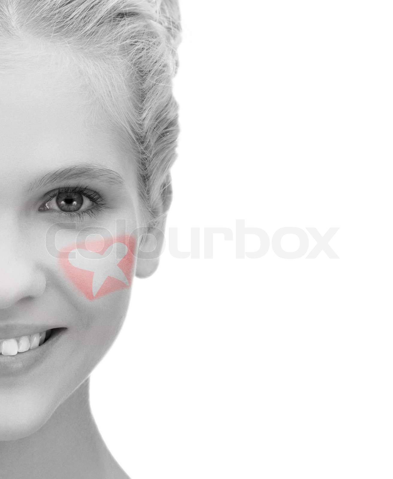 face of beautiful teenage girl | Stock image | Colourbox
