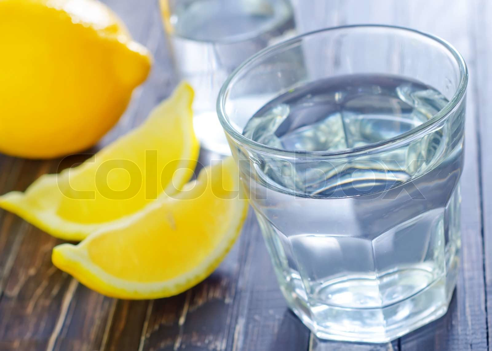 Water With Lemon Stock Image Colourbox