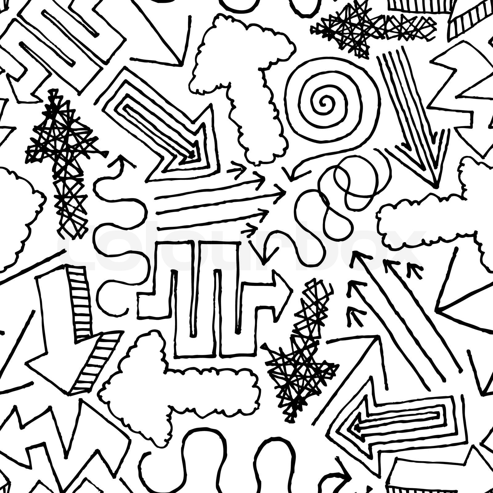 Hand drawn vector seamless Pattern / Background | Stock vector | Colourbox