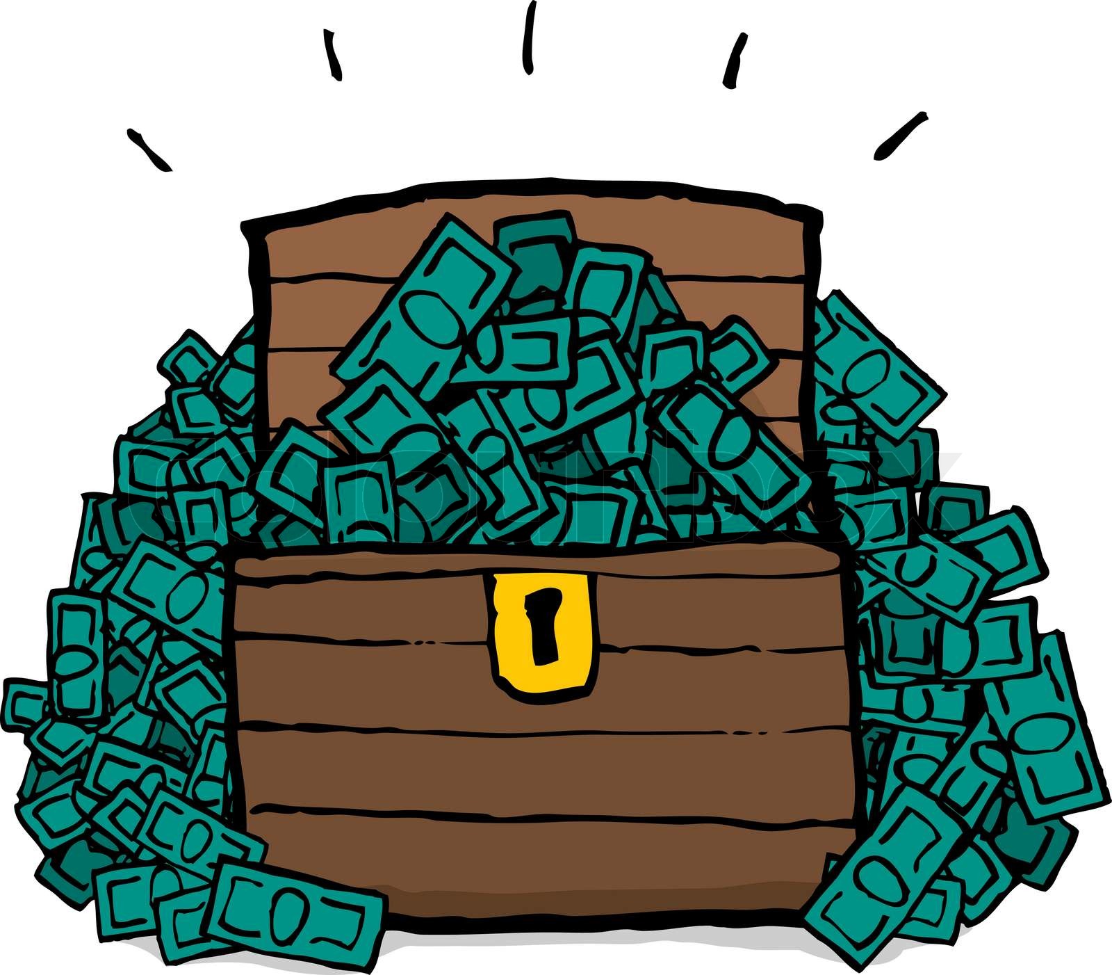 Money chest / Treasure Stock vector Colourbox