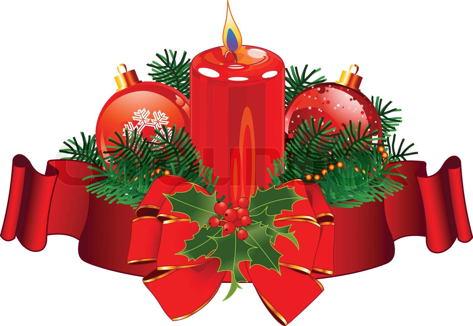 Weihnachtskerze Design StockVektor Colourbox