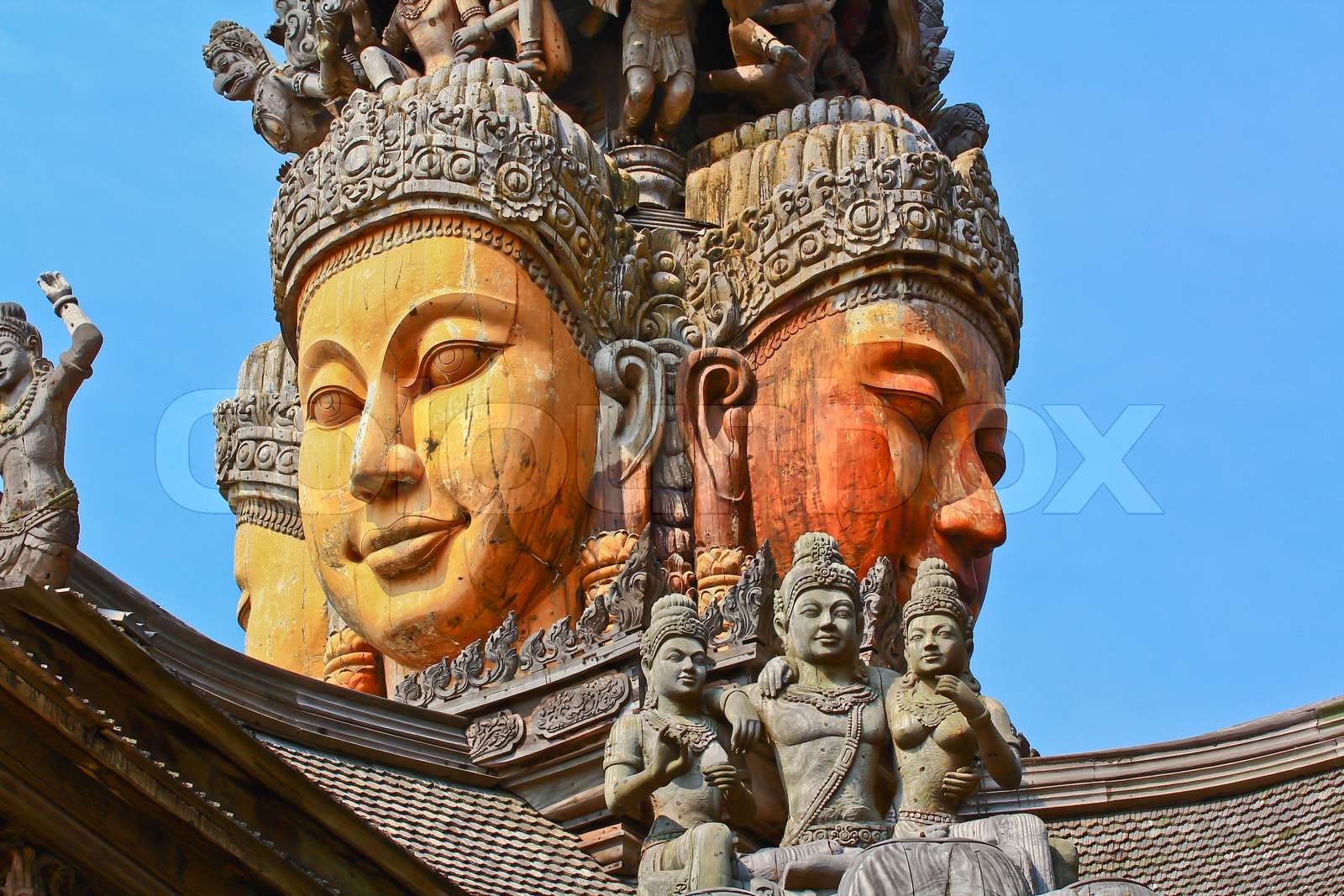 Heiligtum der Wahrheit in Chonburi thailan Stock Bild Colourbox