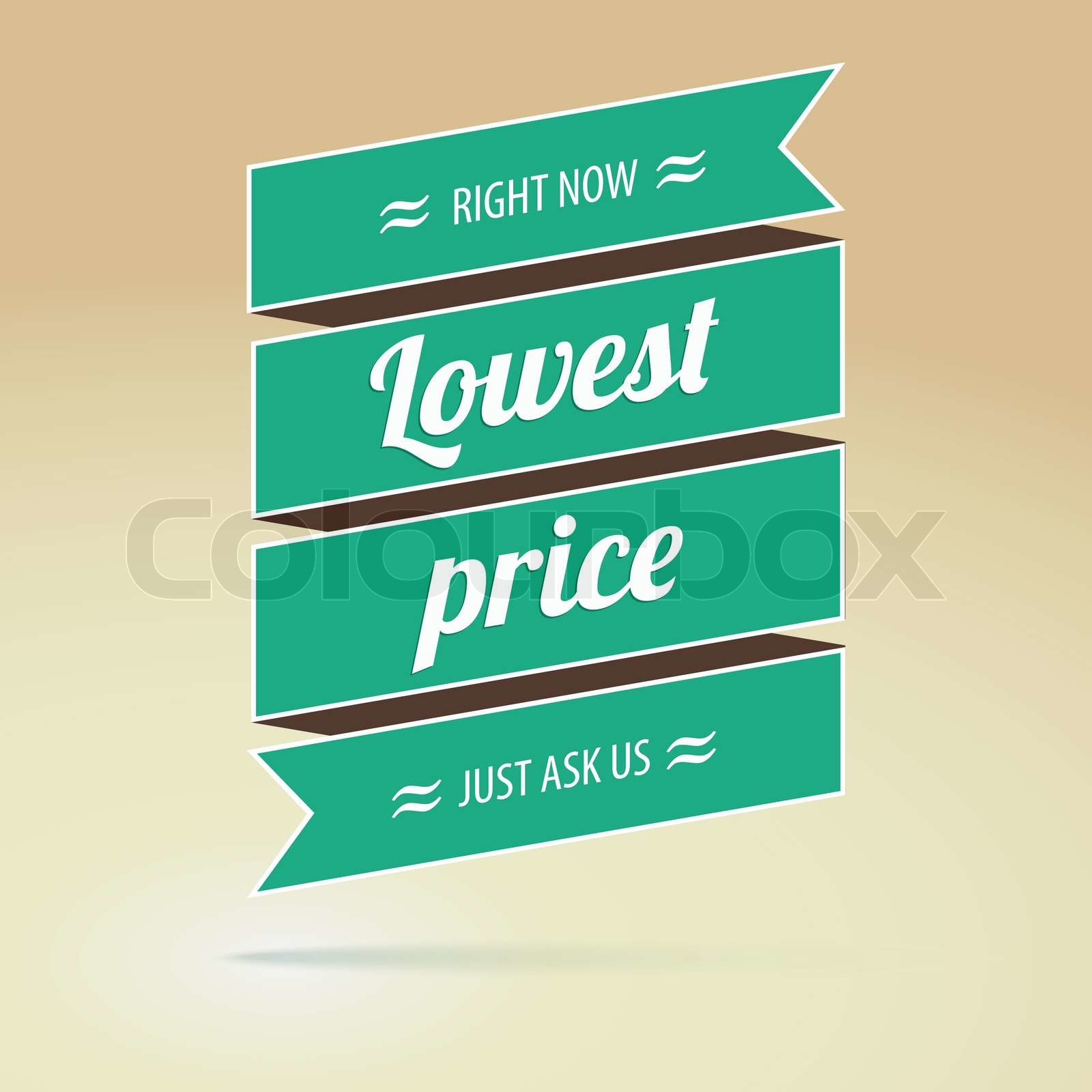 Lowest price poster, vector illustration Stock vector Colourbox