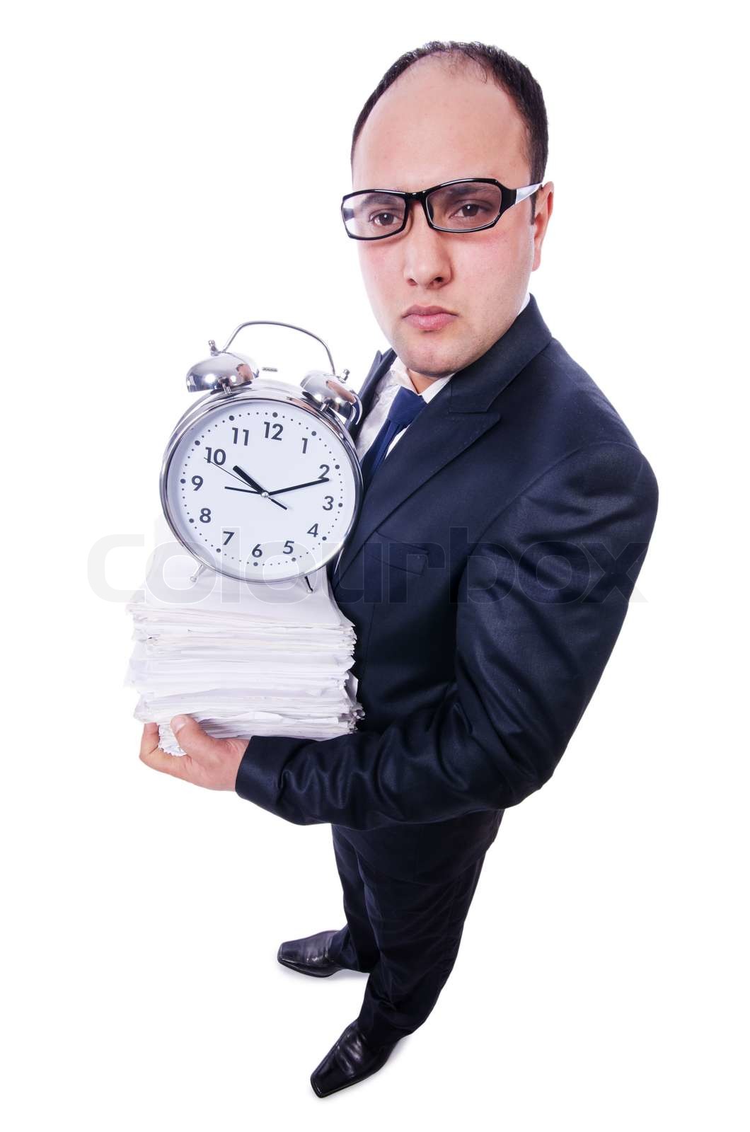 man-not-meeting-his-deadlines-stock-image-colourbox