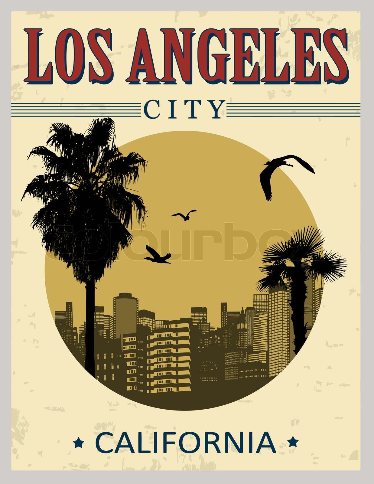 Los Angeles Poster | Stock-Vektor | Colourbox