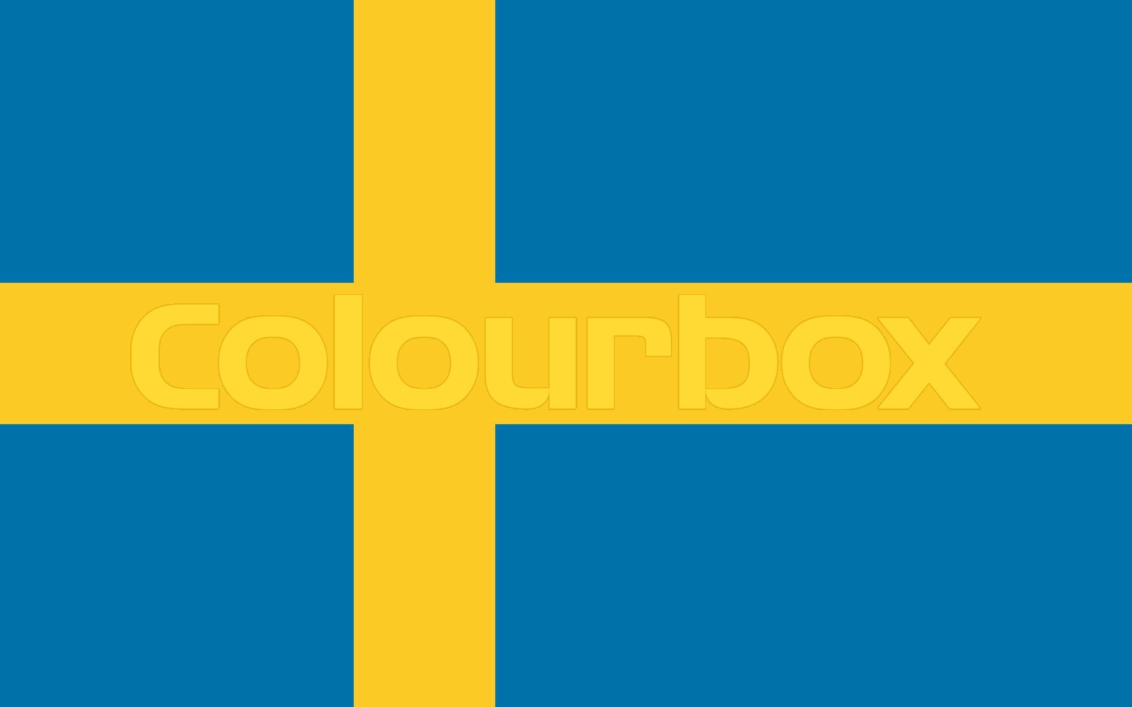 Original und einfache Schweden-Flagge isoliert Vektor in den