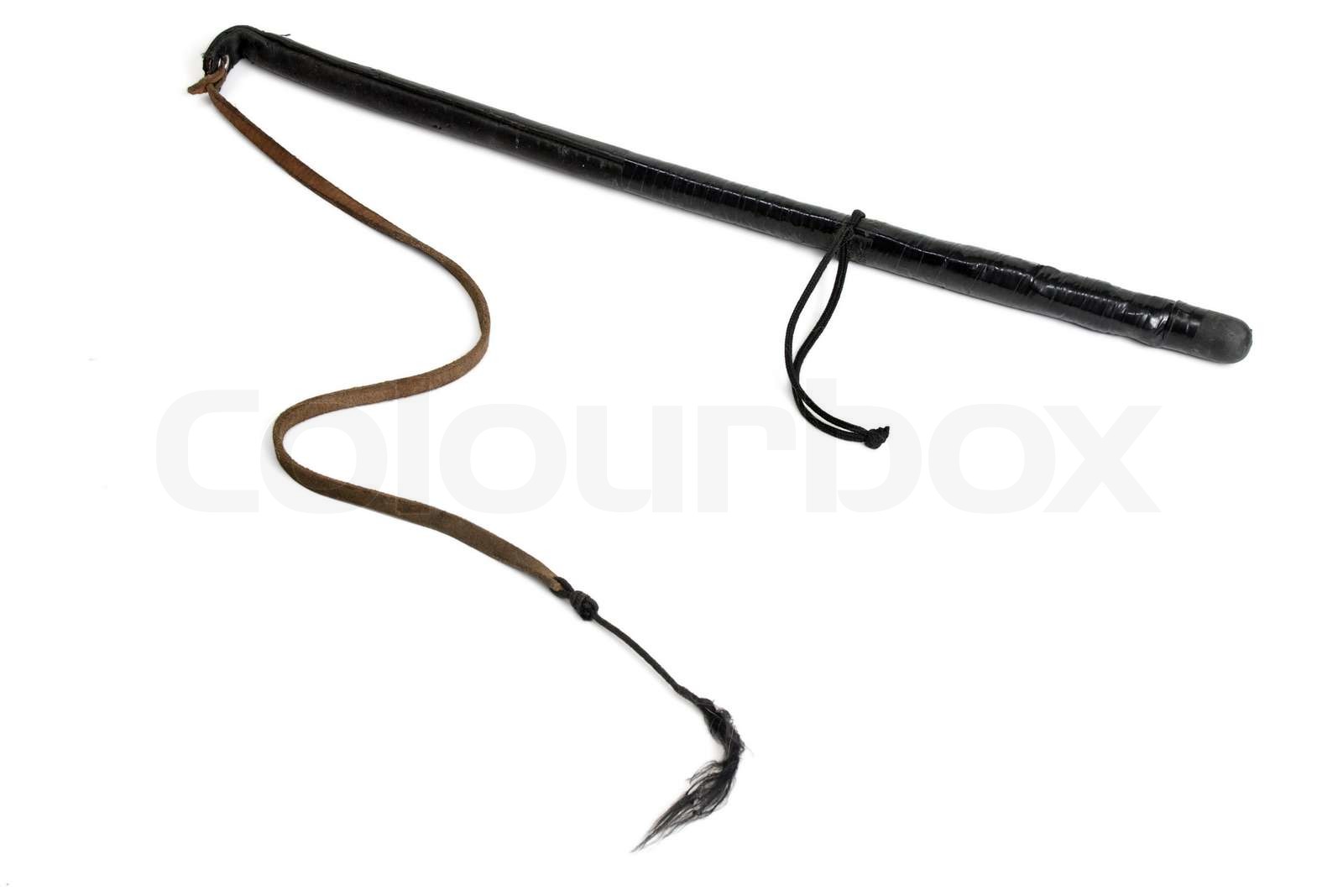 Leather whip Stock image Colourbox