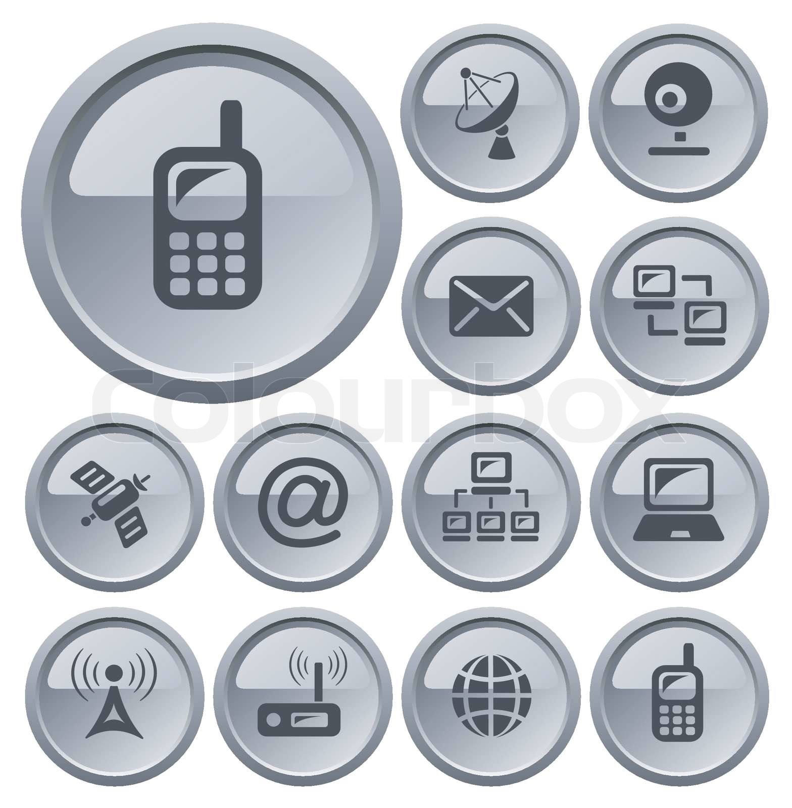 Communication buttons | Stock vector | Colourbox