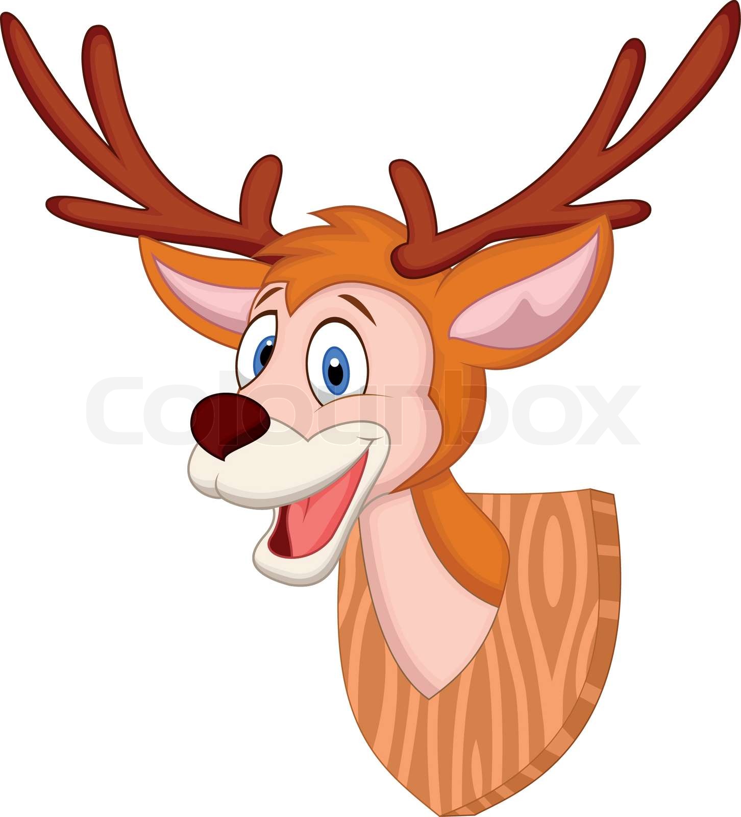Deer head cartoon | Stock vector | Colourbox