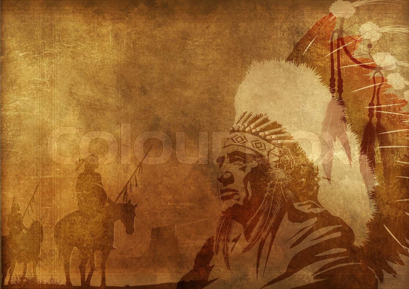 Native Americans Background | Stock image | Colourbox