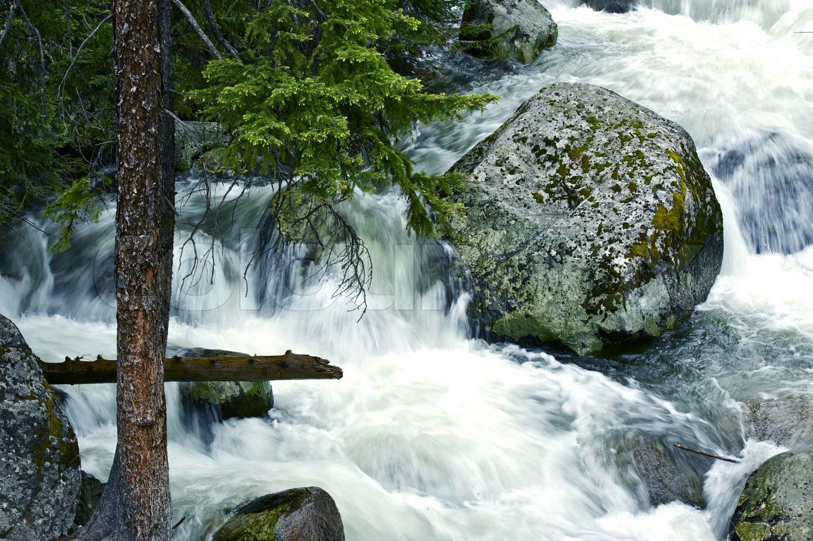 Boulder in the River | Stock image | Colourbox