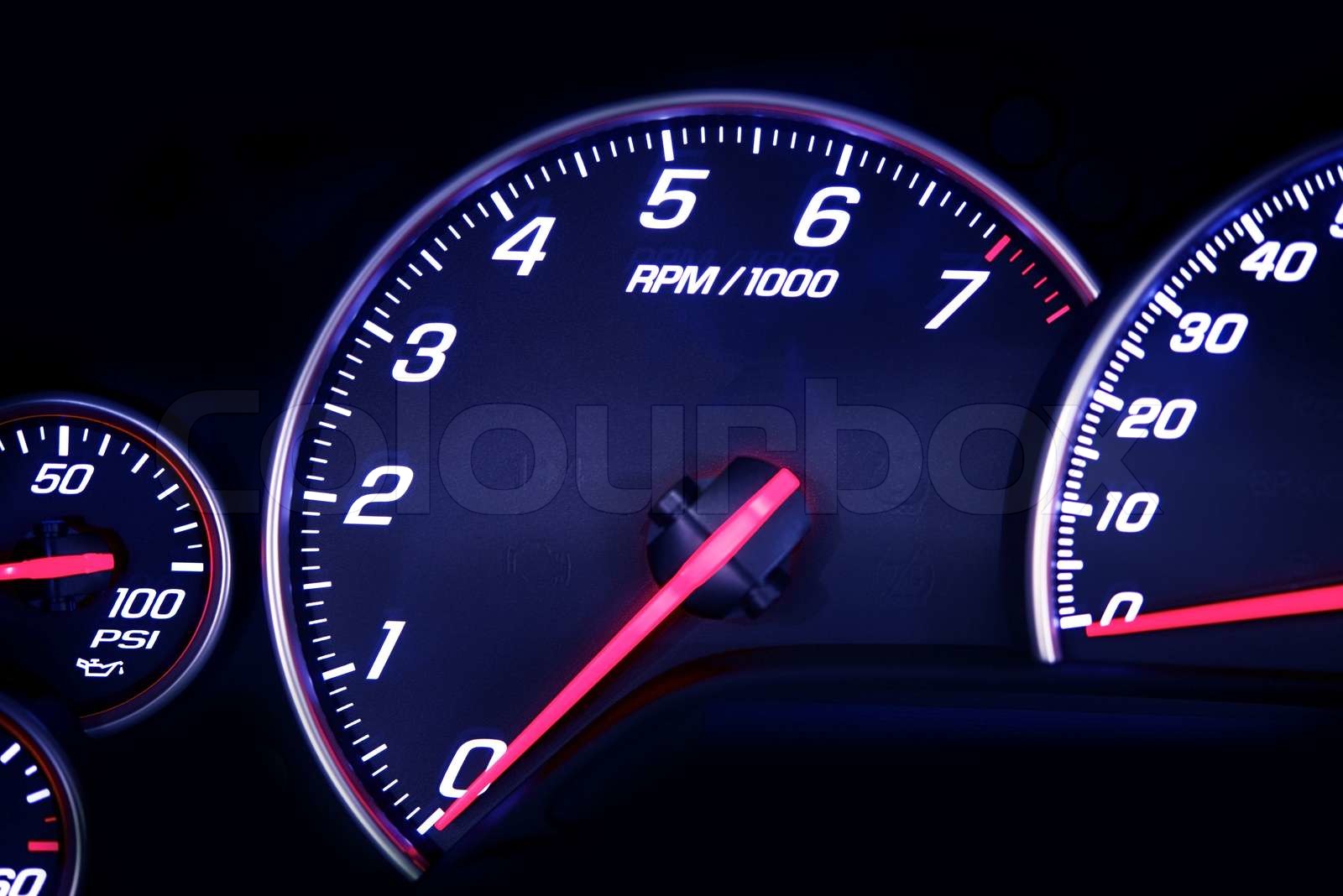 Rounds Per MInute Dial Motorsport Photo Collection | Stock image