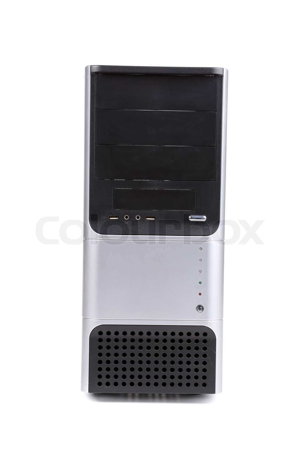 Front view computer system unit | Stock image | Colourbox