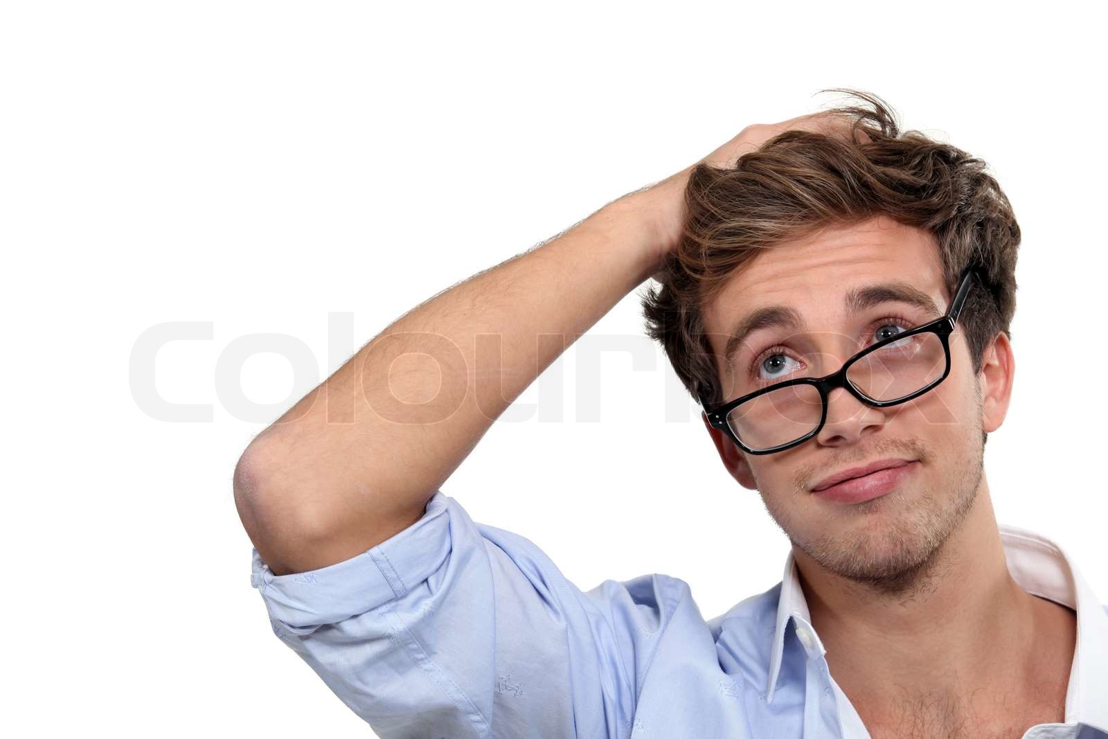 A disheveled man Stock image Colourbox