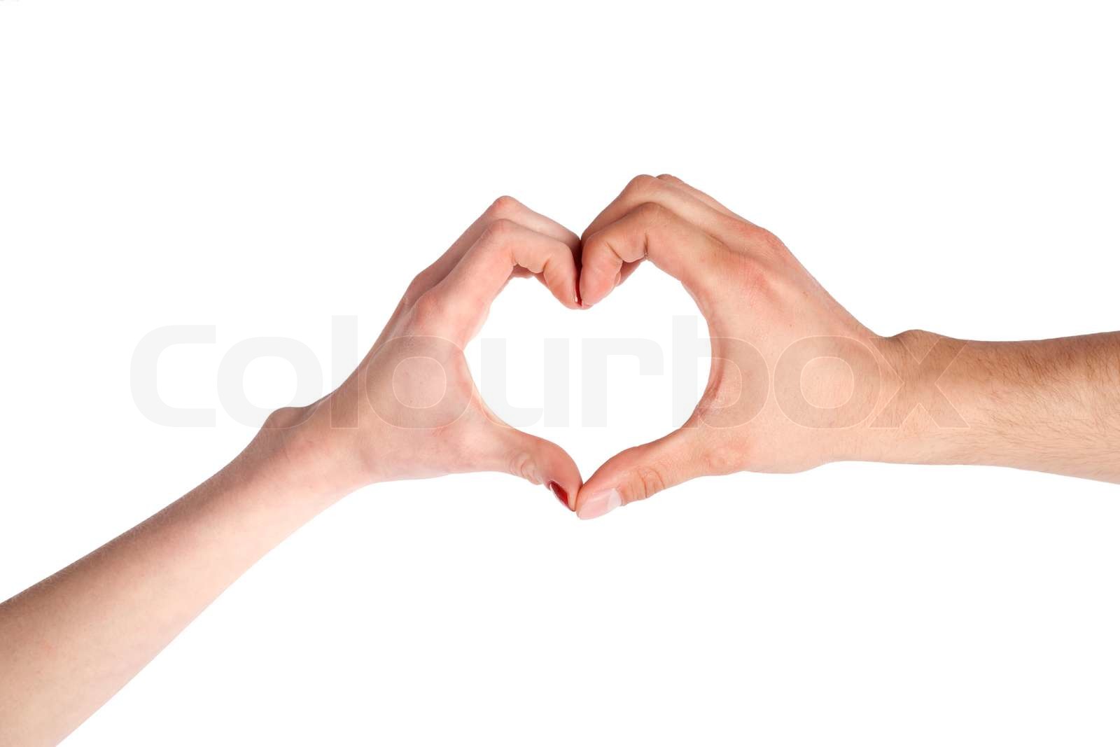 Hände formen ein Herz | Stock Bild | Colourbox