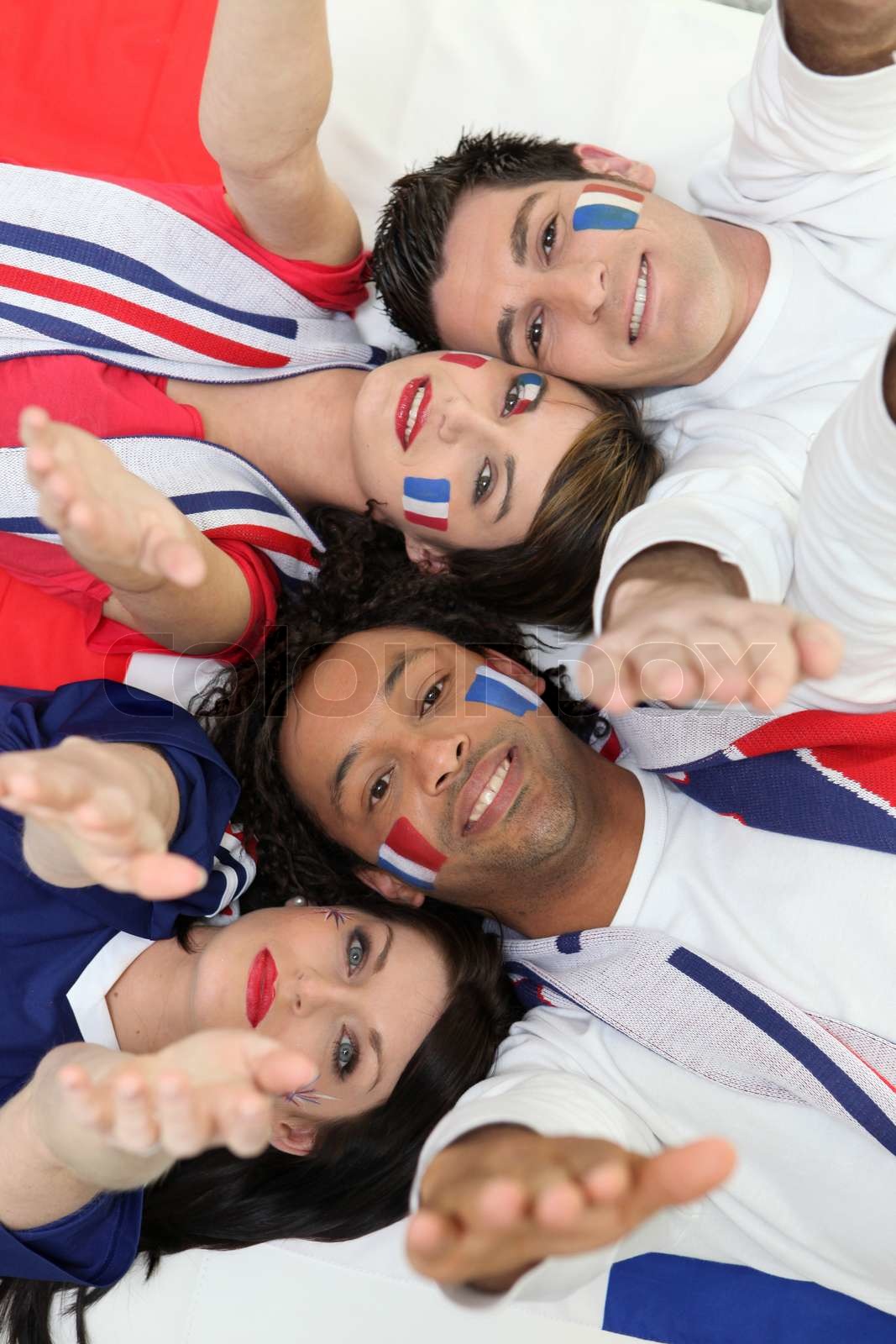 French football fans | Stock image | Colourbox