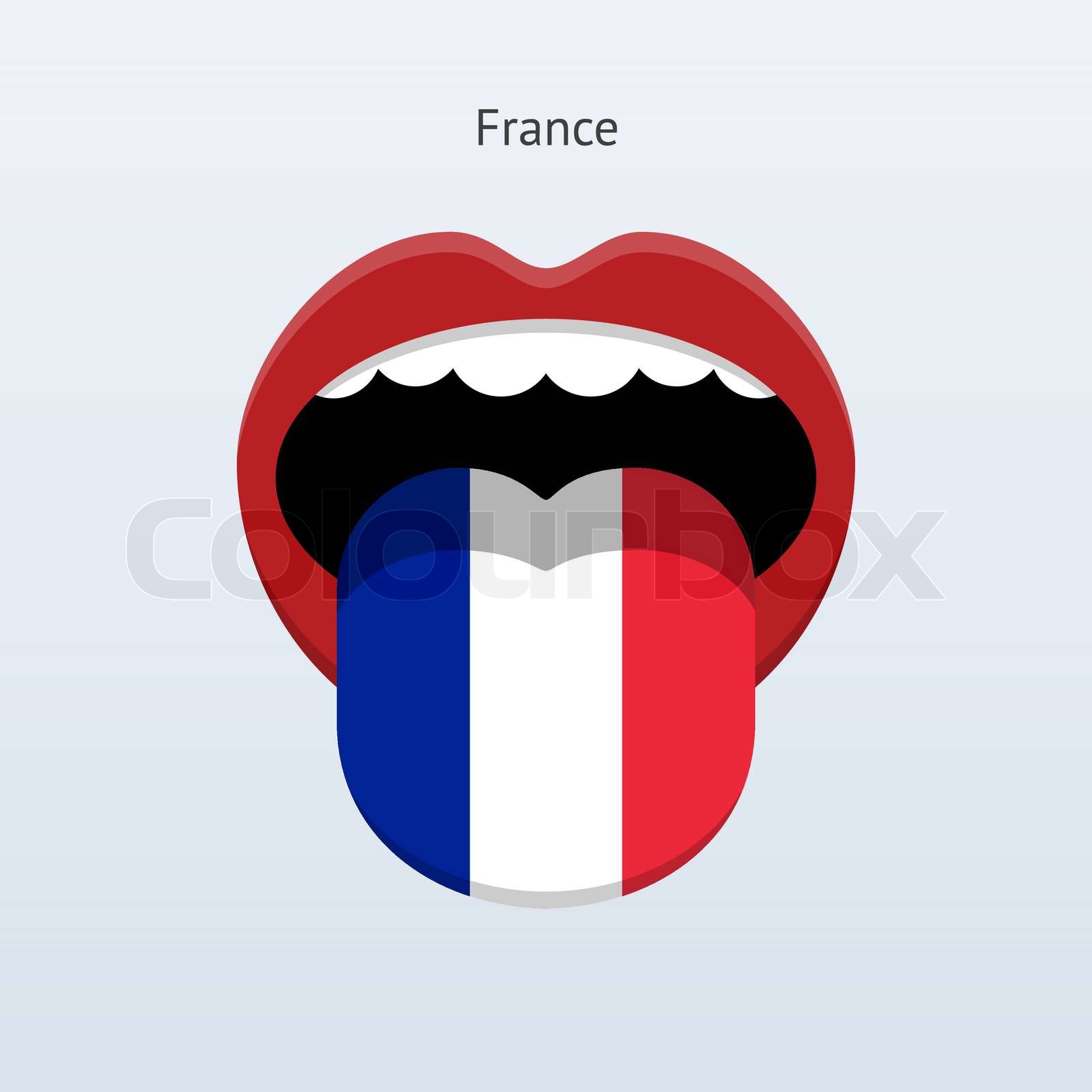 France language. Abstract human tongue. | Stock vector | Colourbox