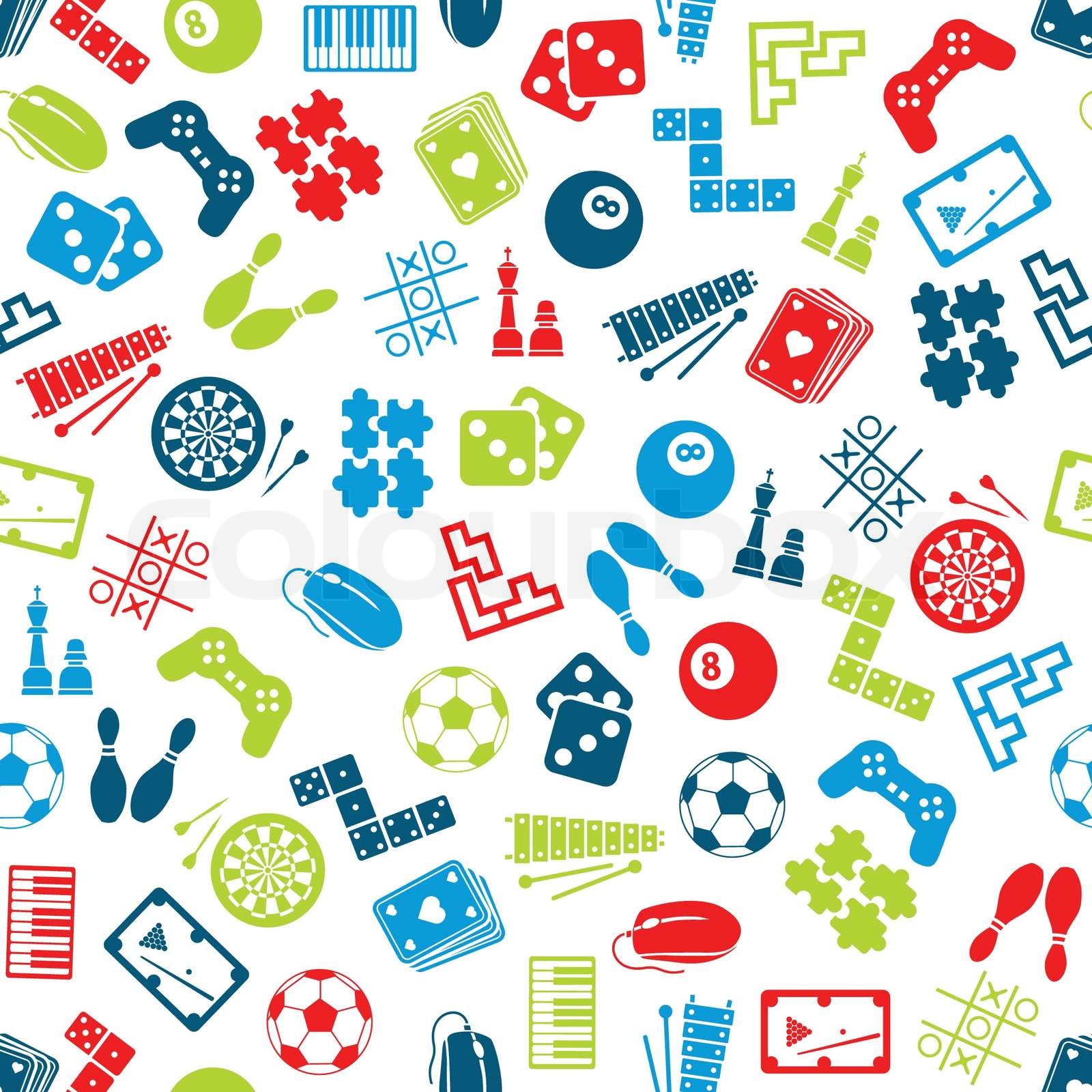 game seamless pattern | Stock vector | Colourbox