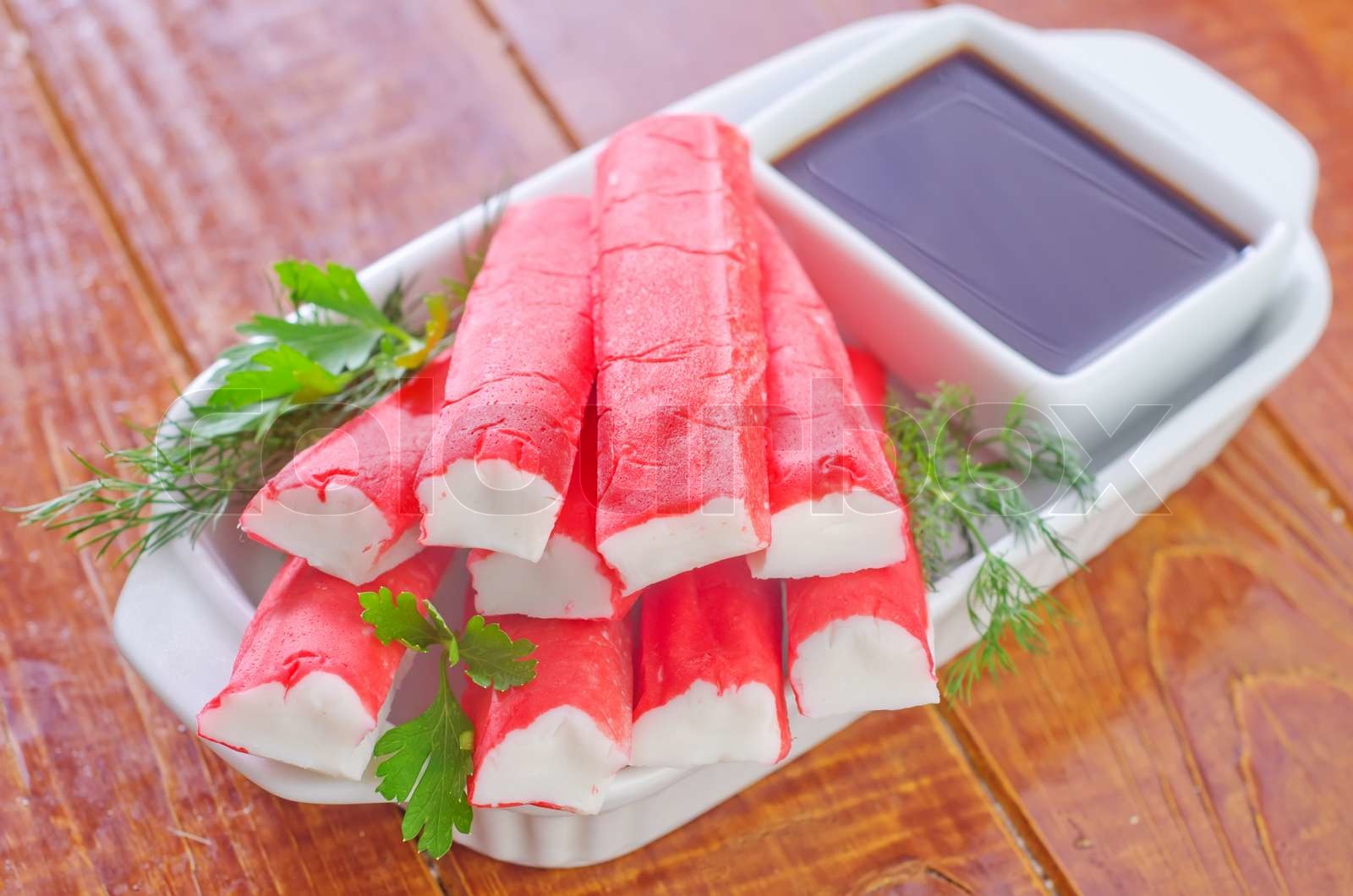 crab sticks Stock image Colourbox