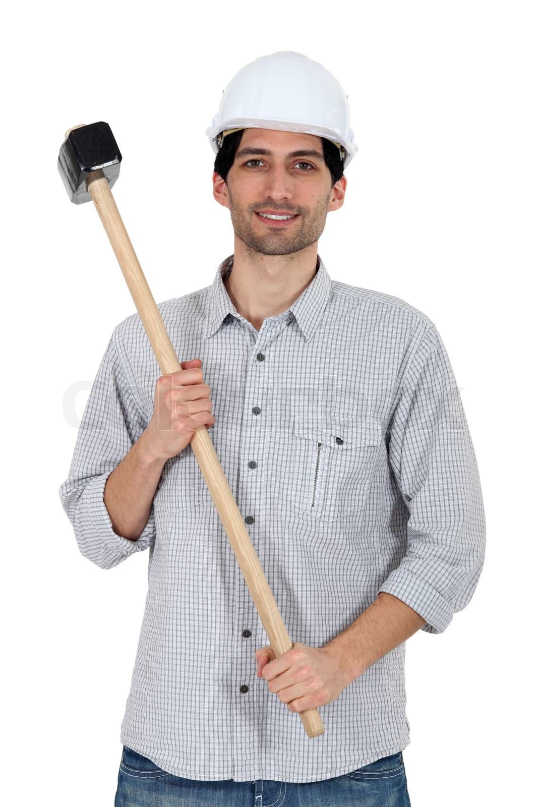 I got a sledgehammer. Stock image Colourbox