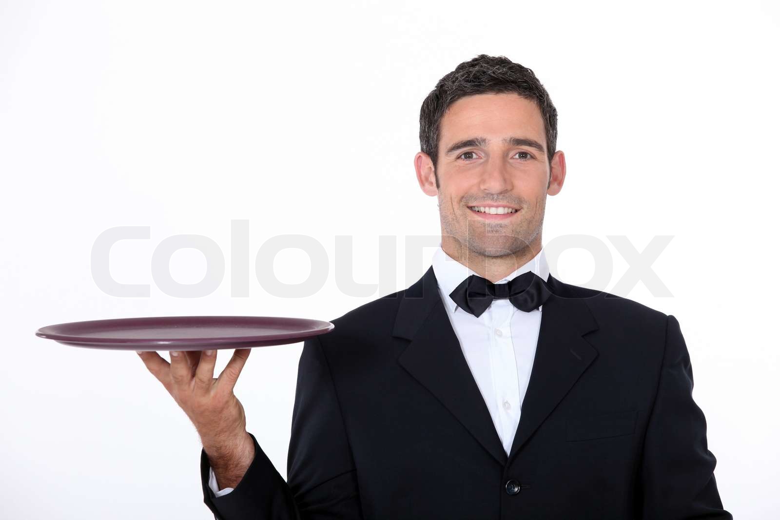 Smart waiter Stock image Colourbox