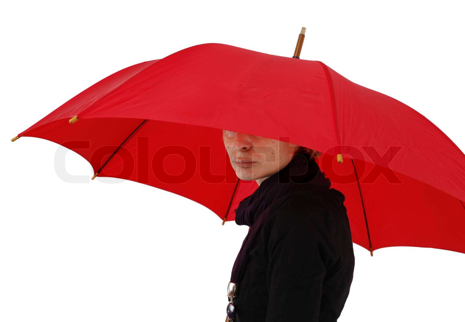 Frau mit Regenschirm | Stock Bild | Colourbox