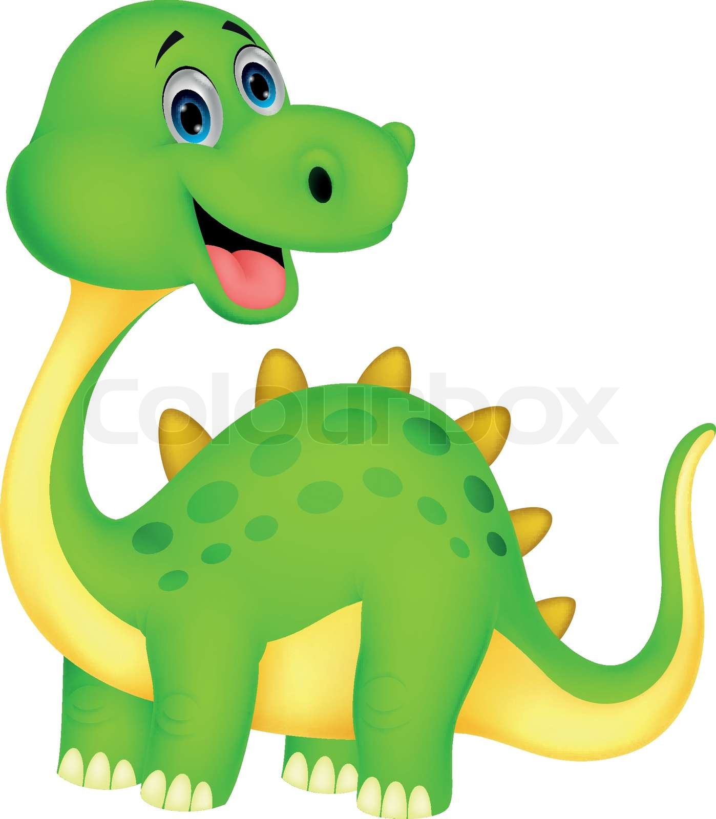 Cute dinosaur cartoon | Stock vector | Colourbox