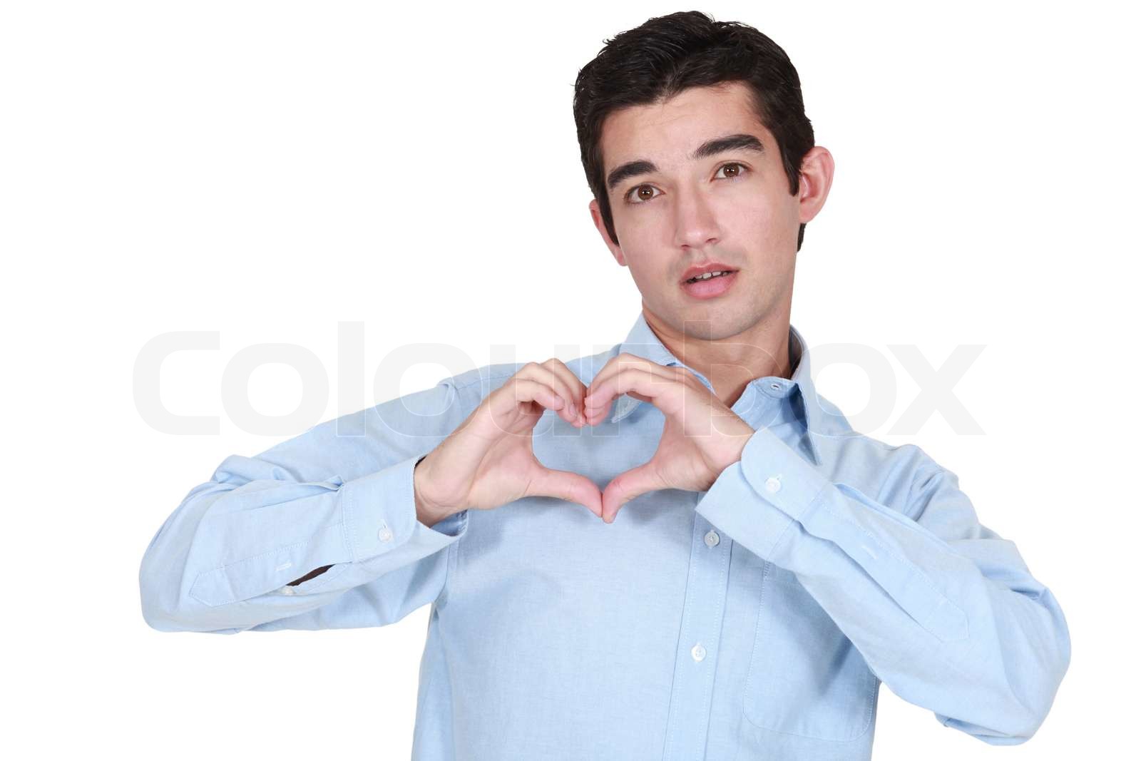 Menschen die ein Herz mit seinen Händen | Stock Bild | Colourbox