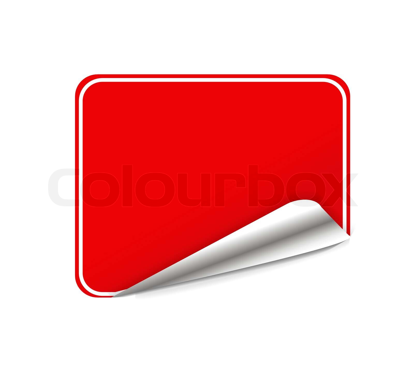 Red sticker Stock vector Colourbox