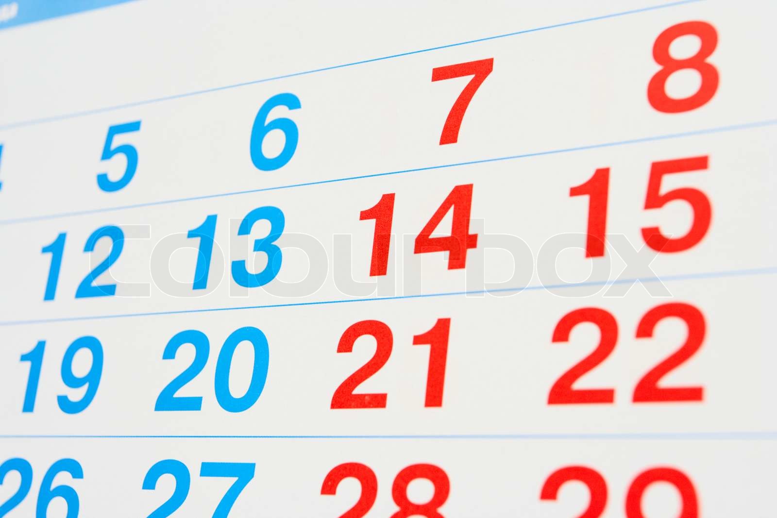 calendar numbers | Stock image | Colourbox