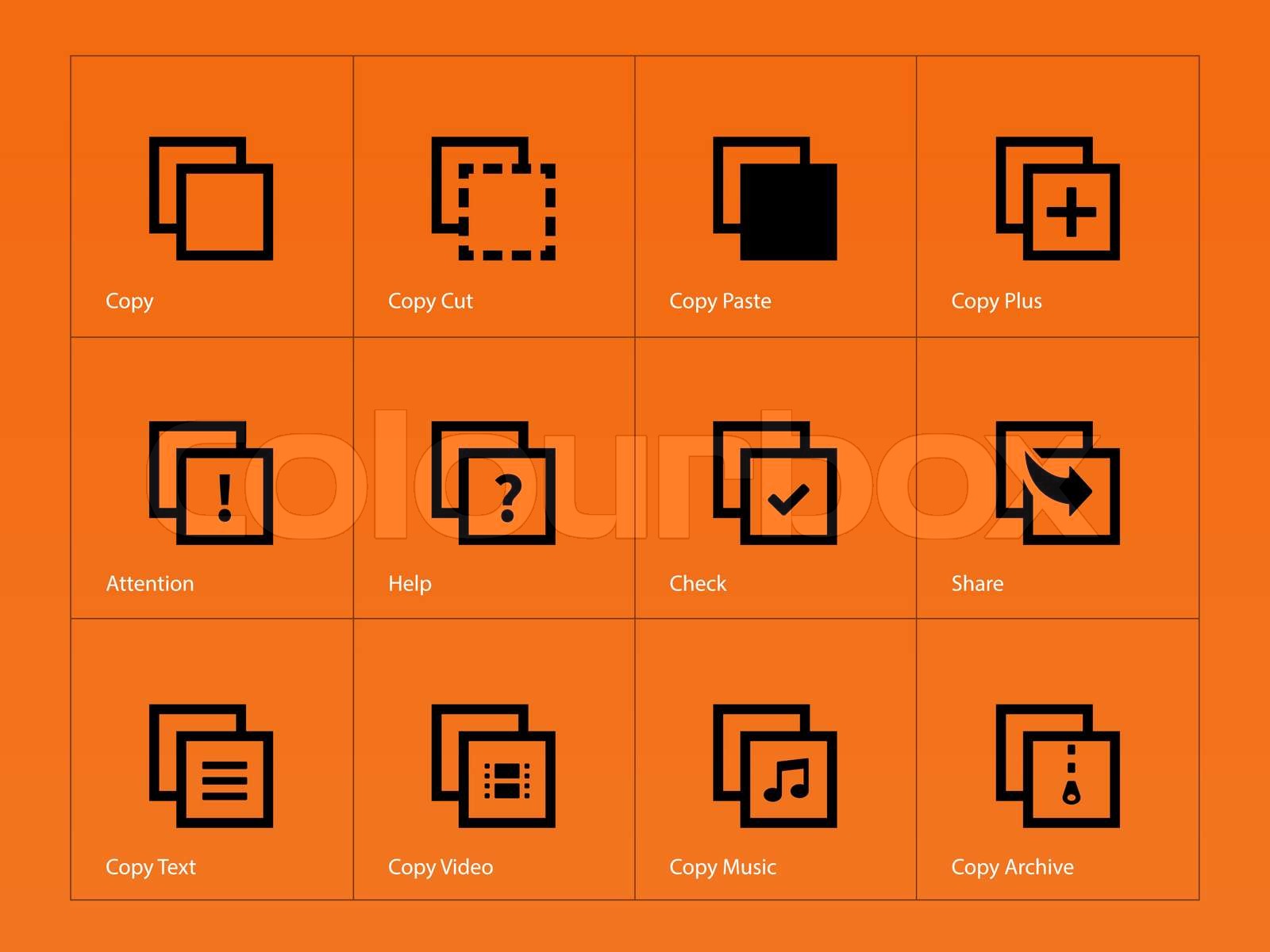 Copy Paste icons for Apps, Web Pages. | Stock vector | Colourbox