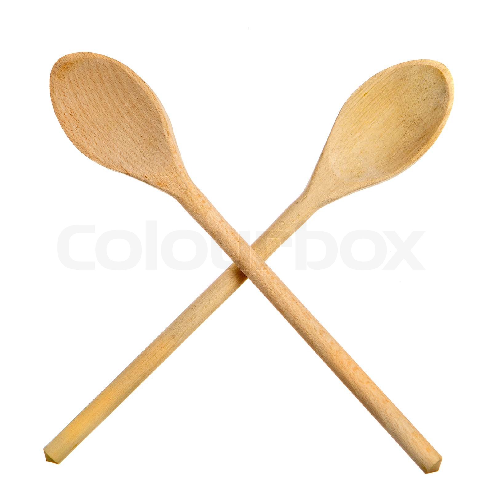 Crossed wooden spoons | Stock image | Colourbox