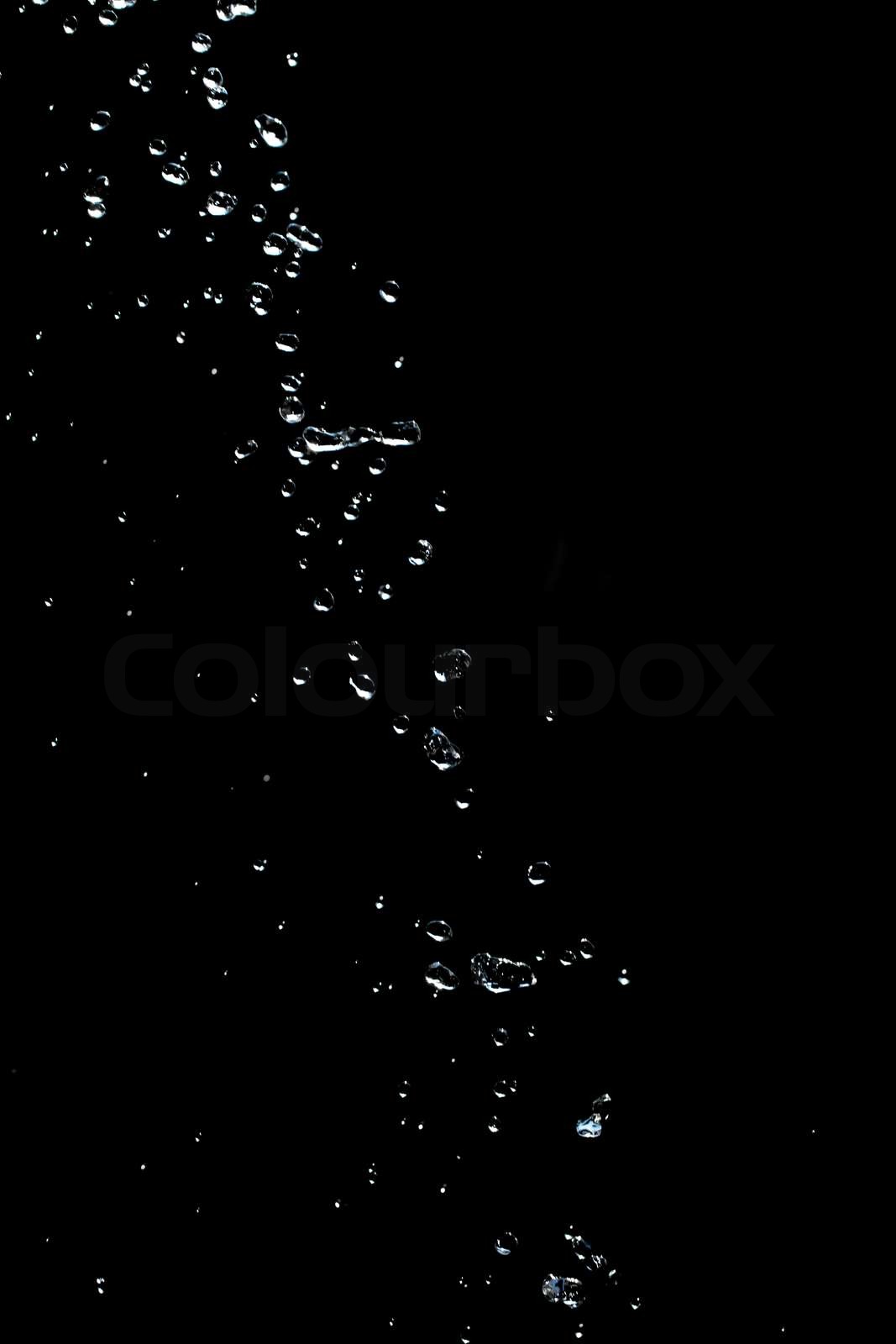 rain drops on a black background | Stock image | Colourbox