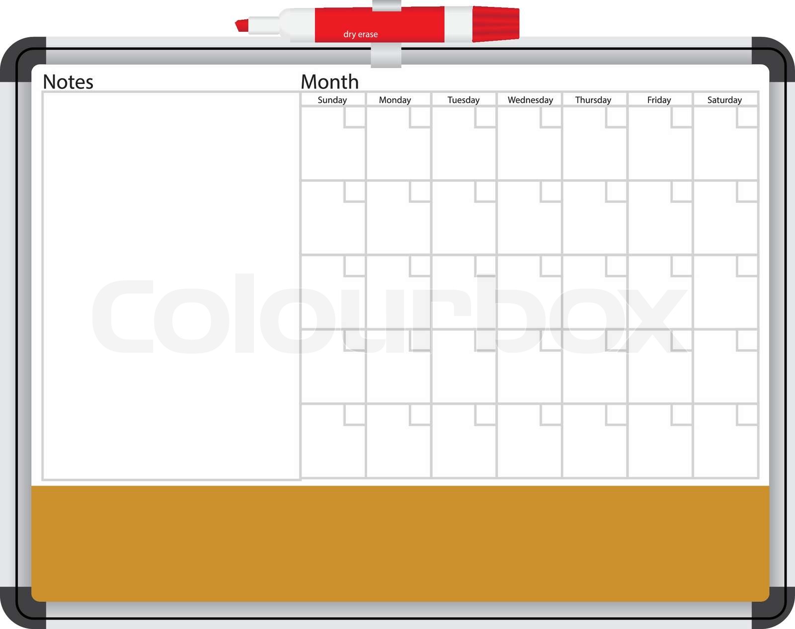 Information booth with calendar Stock vector Colourbox