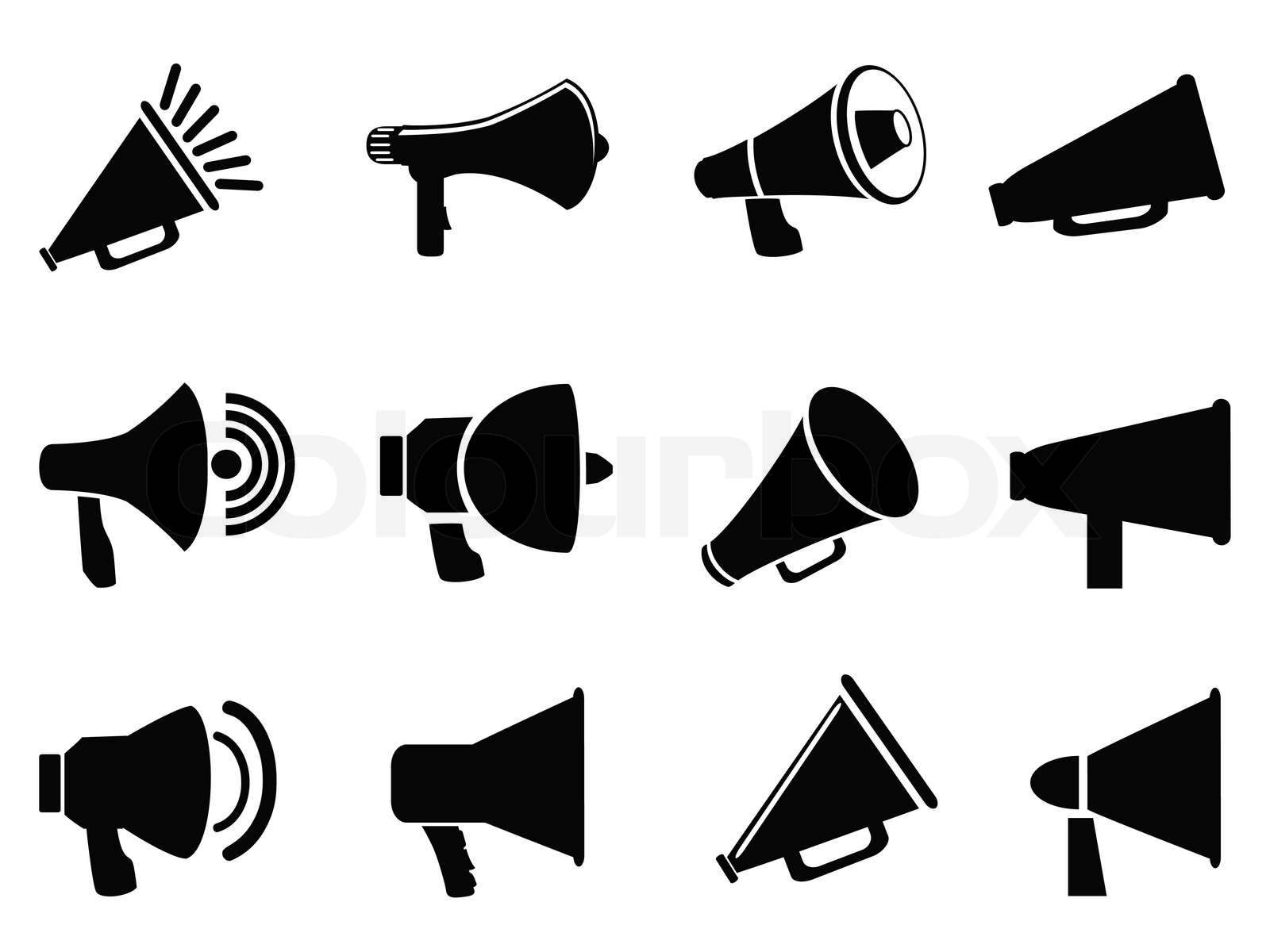 megaphone icons Stock vector Colourbox